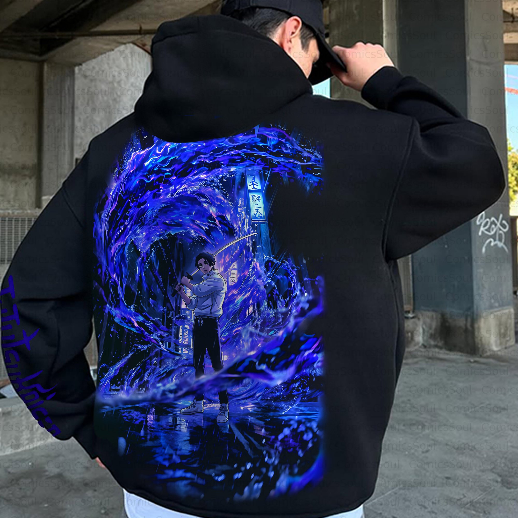 Unisex Anime Inspired Vintage Plush Hoodie
