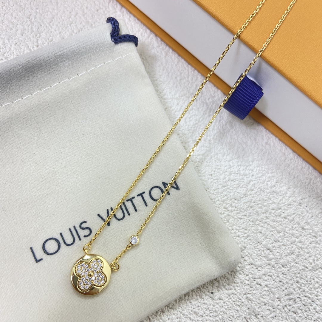 Louis Vuitton Diamond Sun Pendant Necklace - Original Replica Club