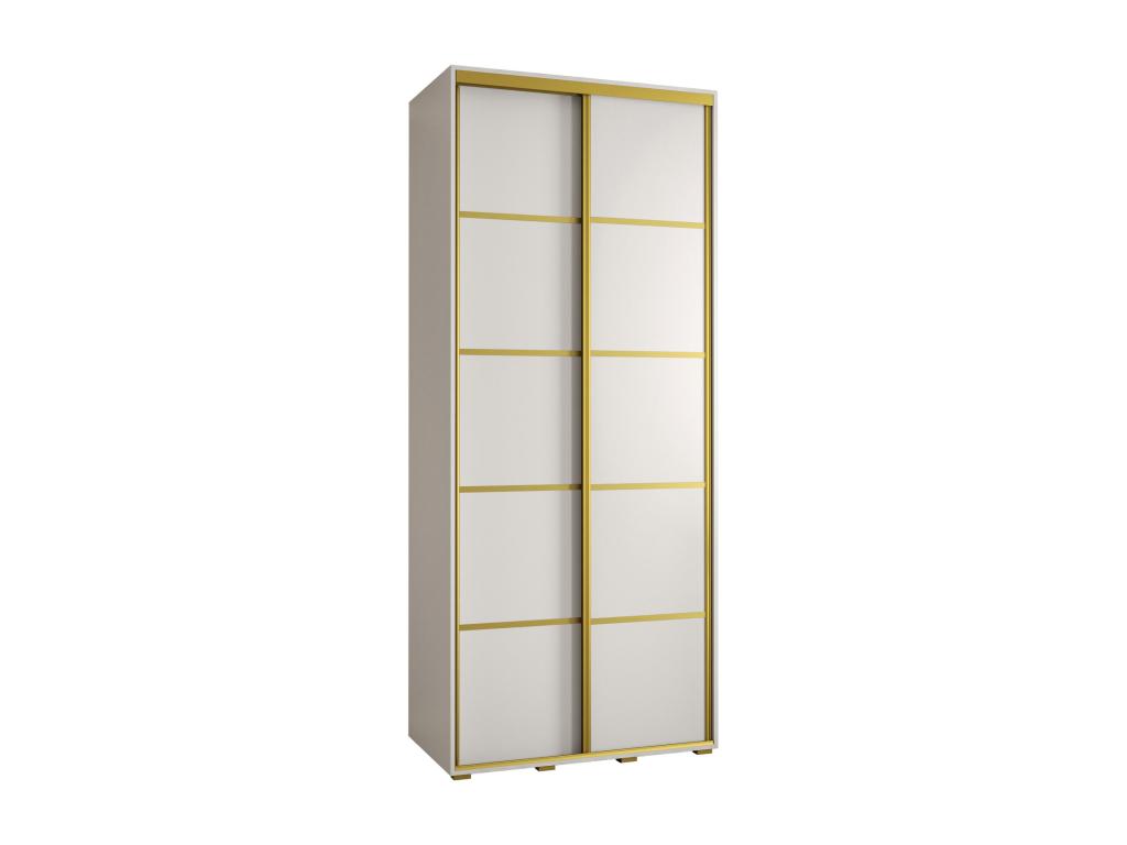 ARMARIO DAVOS 4 DE PUERTAS CORREDERAS 235,2/100/45 2 puertas (Blanco/Blanco/Oro)