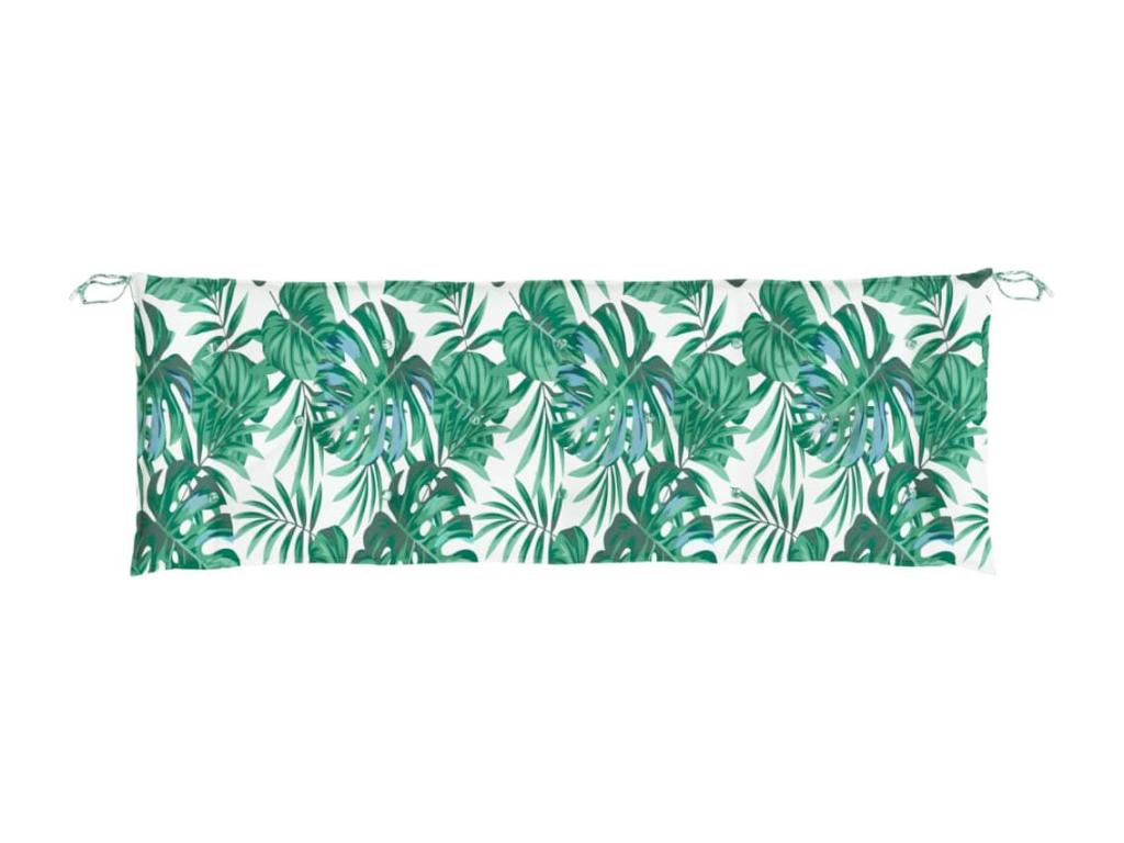 Cojín banco de jardín tela Oxford Hogarmagic stampado hojas 150x50x7 cm