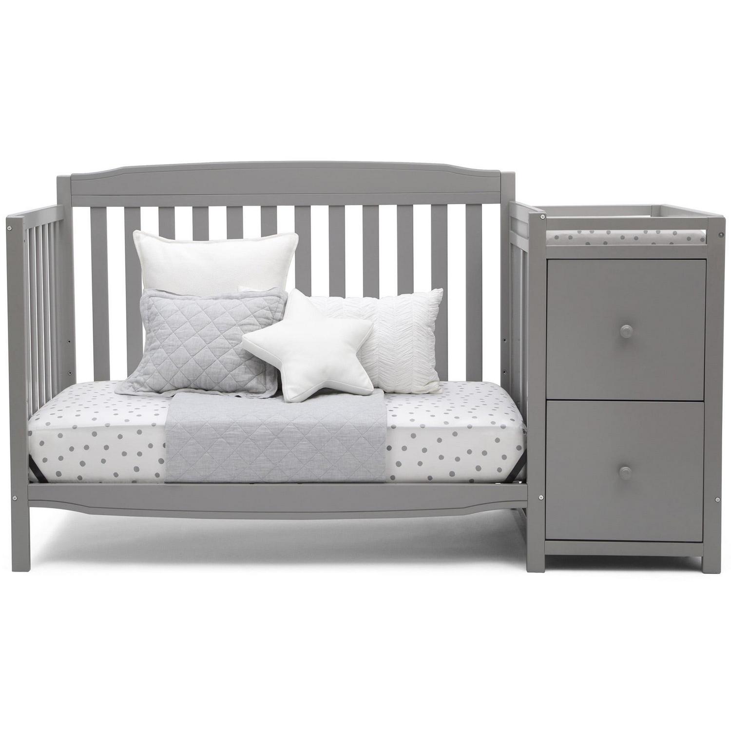 Delta Children Mason 6-in-1 Convertible Crib and Changer. Gray - Image 10