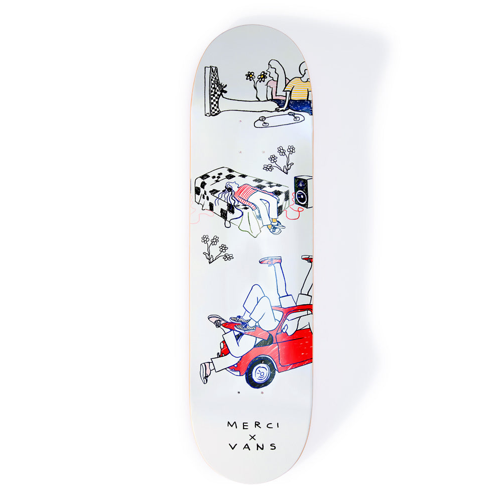 Vans x Merci - Planche Merci I'M Not Well Deck - Blanc