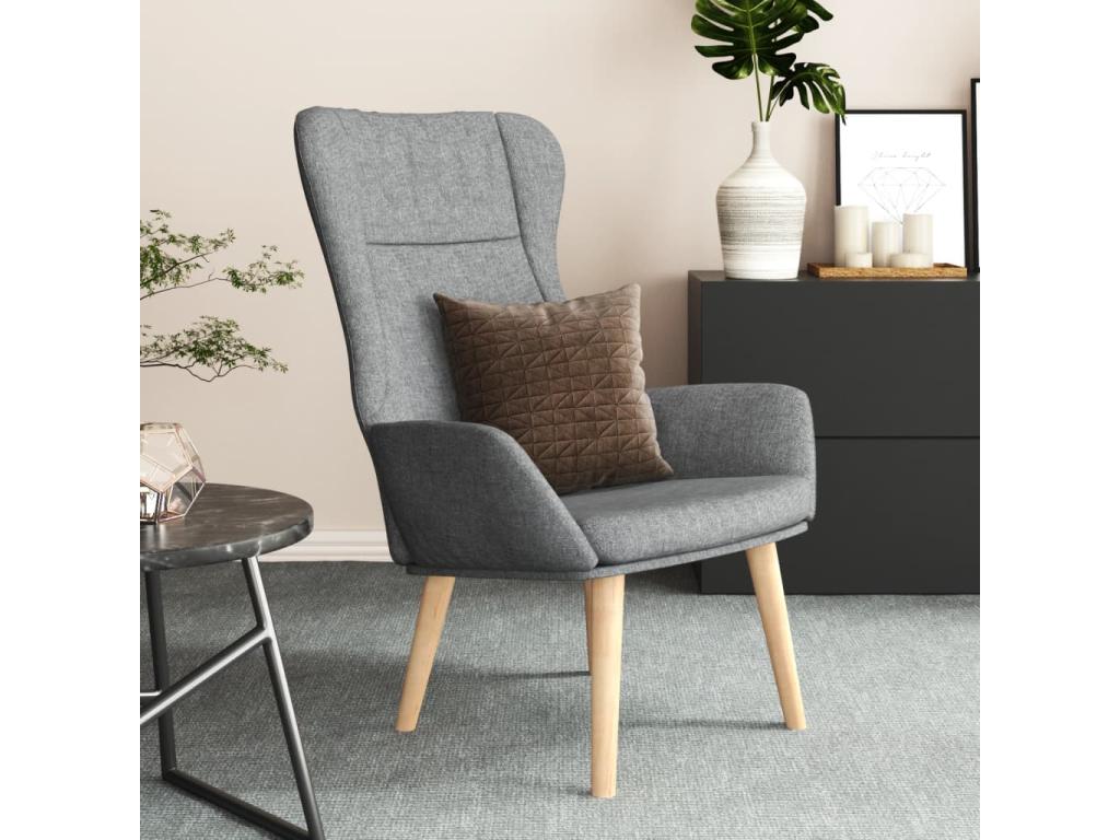 Sillón de Cozetiq de tela gris claro