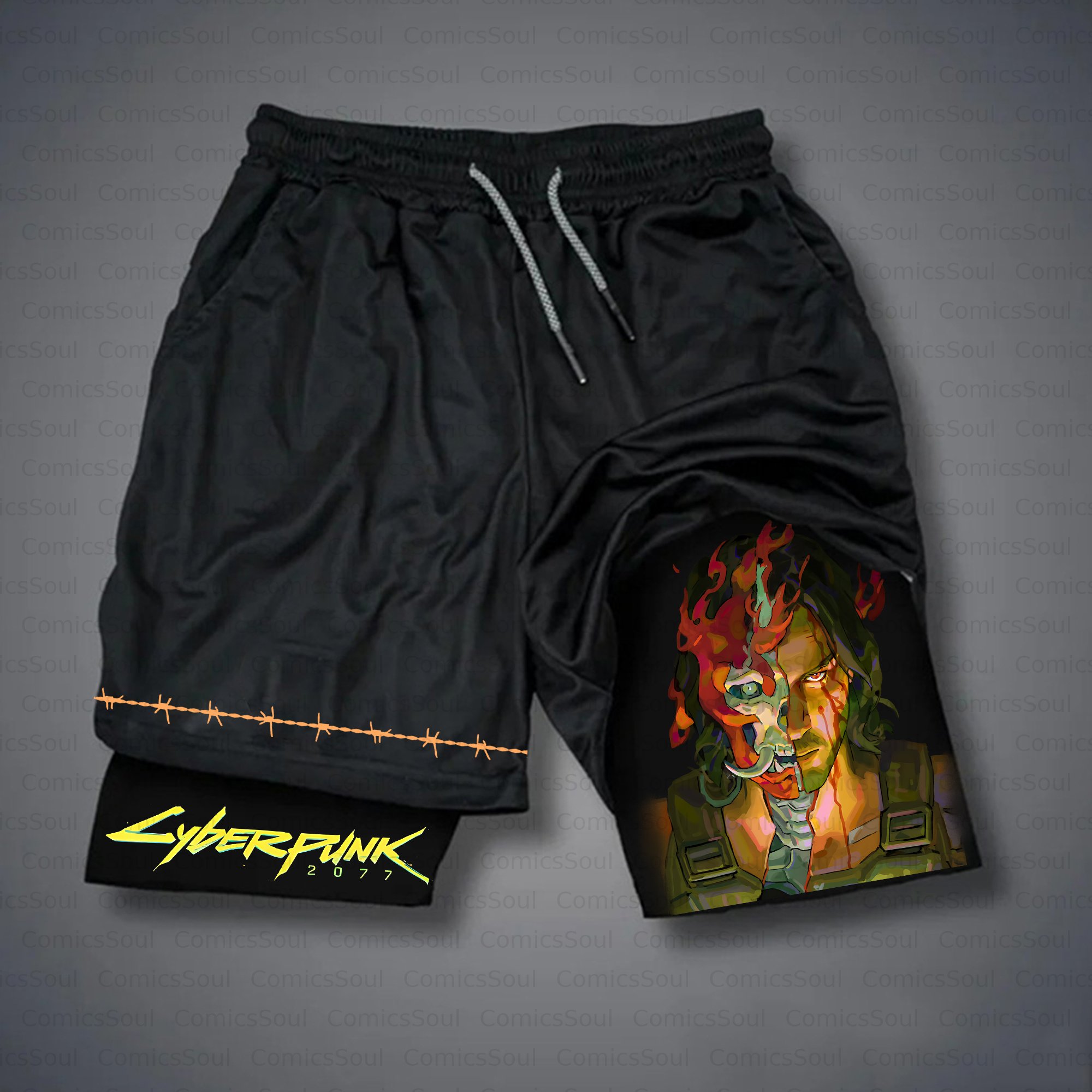 Unisex Casual Anime Style Shorts
