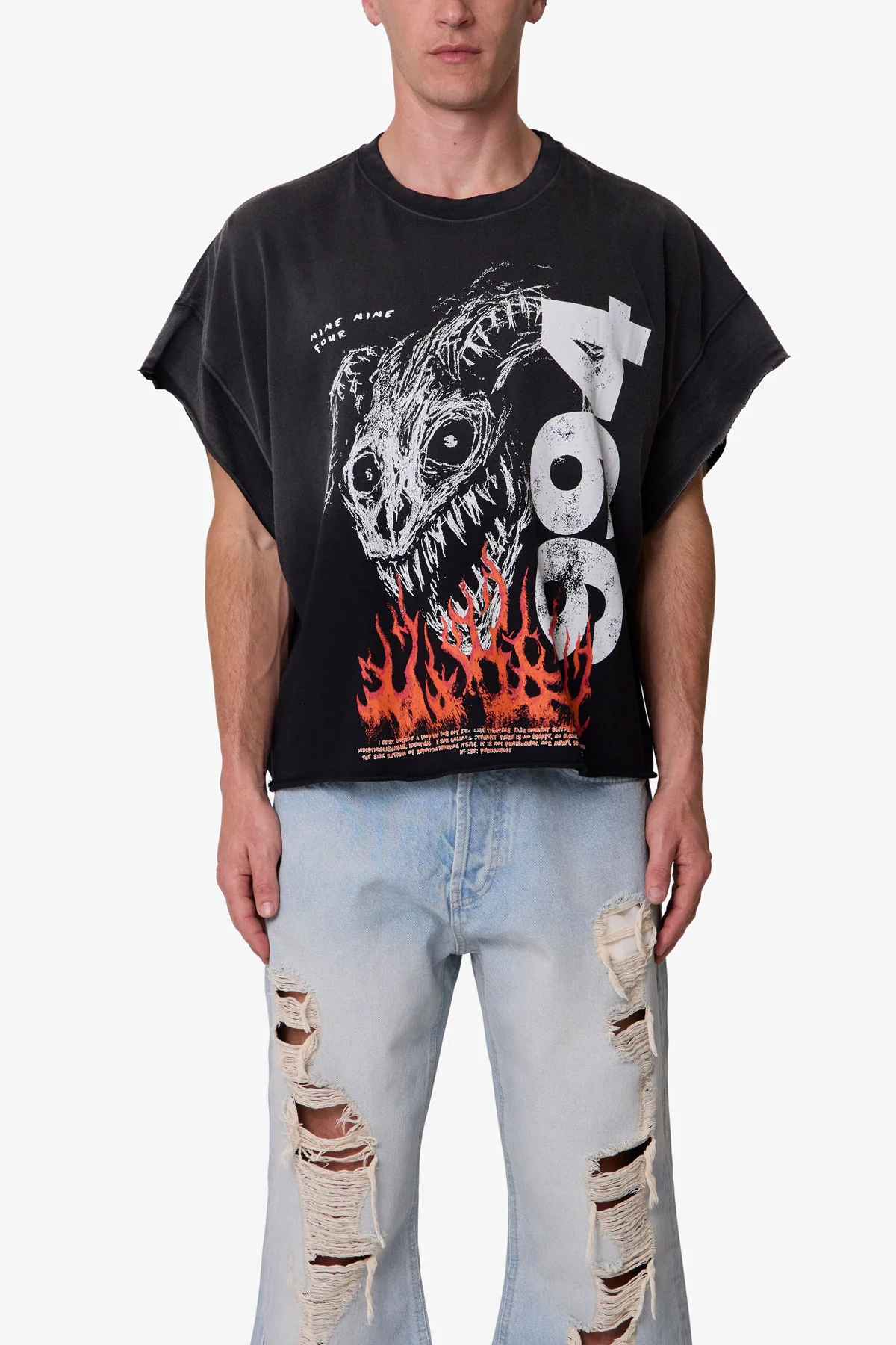 Ritual Cut Off Tee - Black