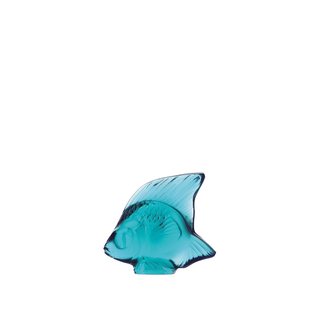 SCULPTURE POISSON - CRISTAL TURQUOISE CLAIR