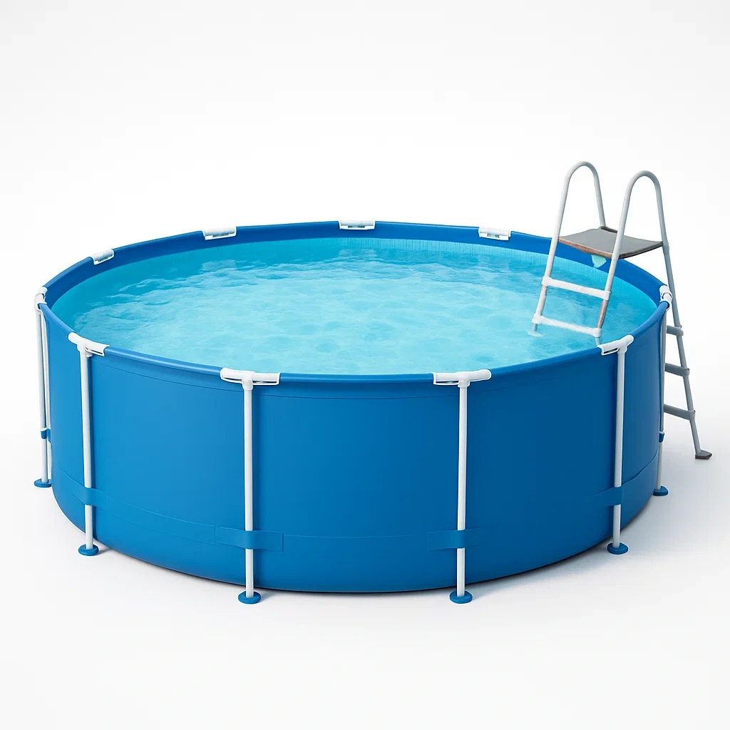 Piscina tubular redonda desmontable acero 298x96 cm color azul con filtro y escalera vXjfTvh232lD