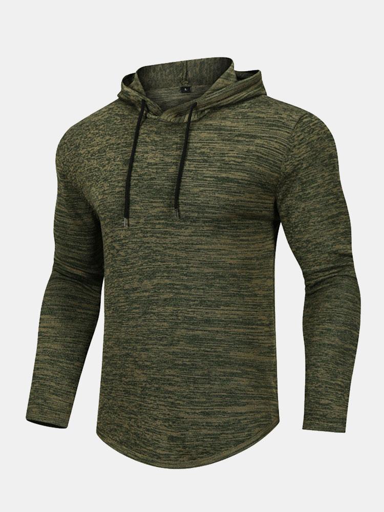 Slim Fit Knit Hooded Sweater