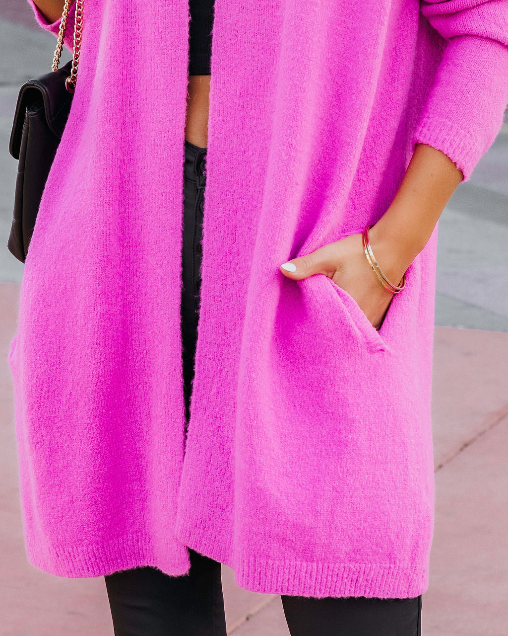 Changing Leaf Pocketed Cardigan - Orchid - Se7enfashion