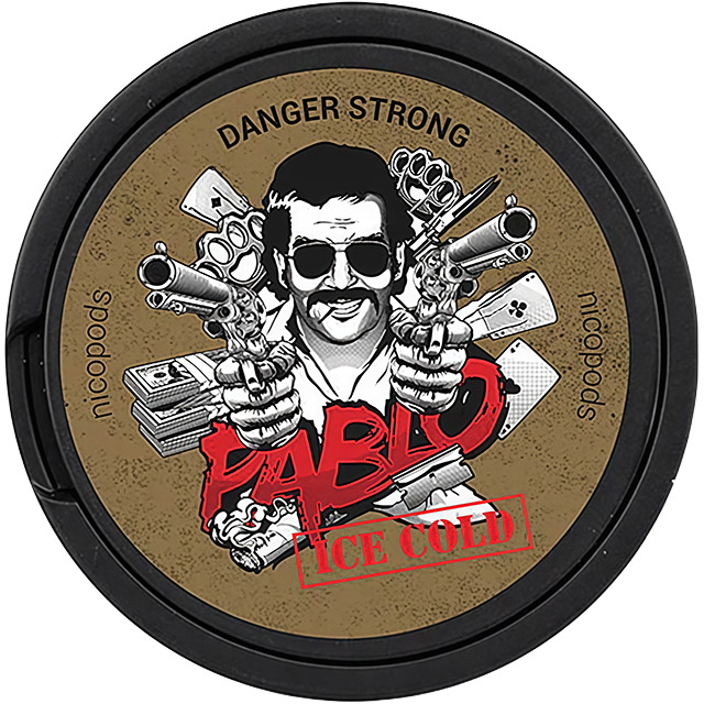 Pablo Ice Cold 24mg nicotine pouches — Slim Moist Pouch can with 20 super strong arctic-menthol pouches