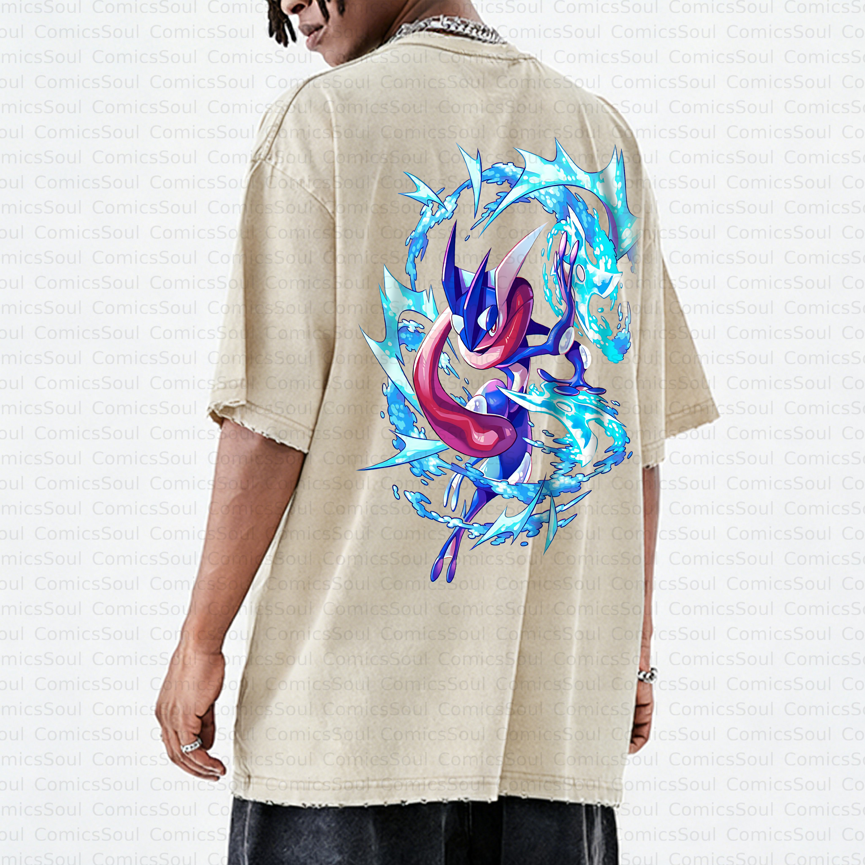 Unisex Anime Inspired Vintage Washed T-Shirt