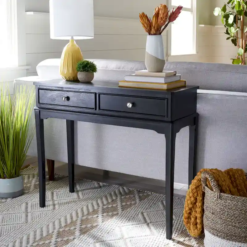 2-Drawer Console Table with Elegant French Country Design