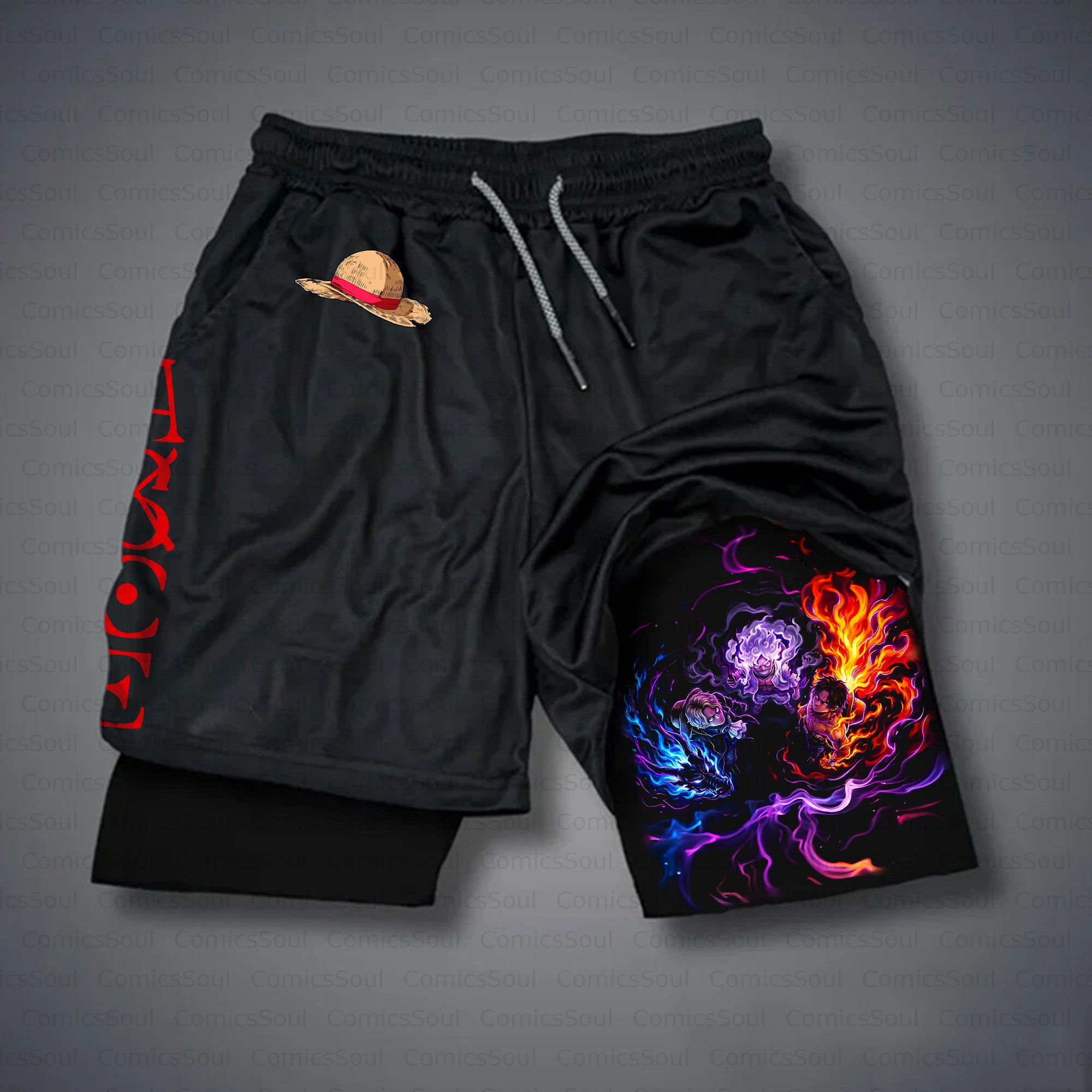 Unisex Casual Anime Style Shorts