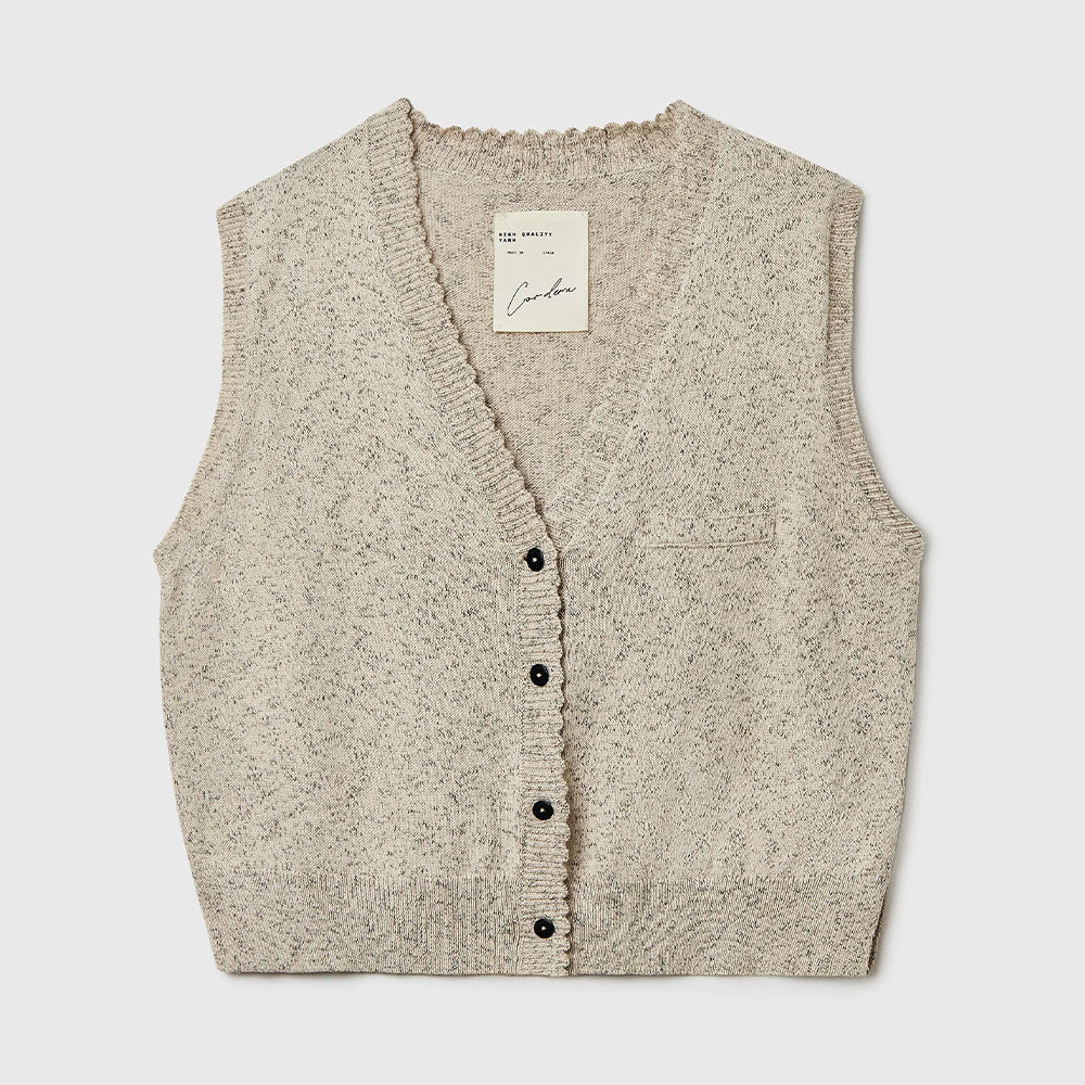 Cordera - Gilet Flecked - Beige