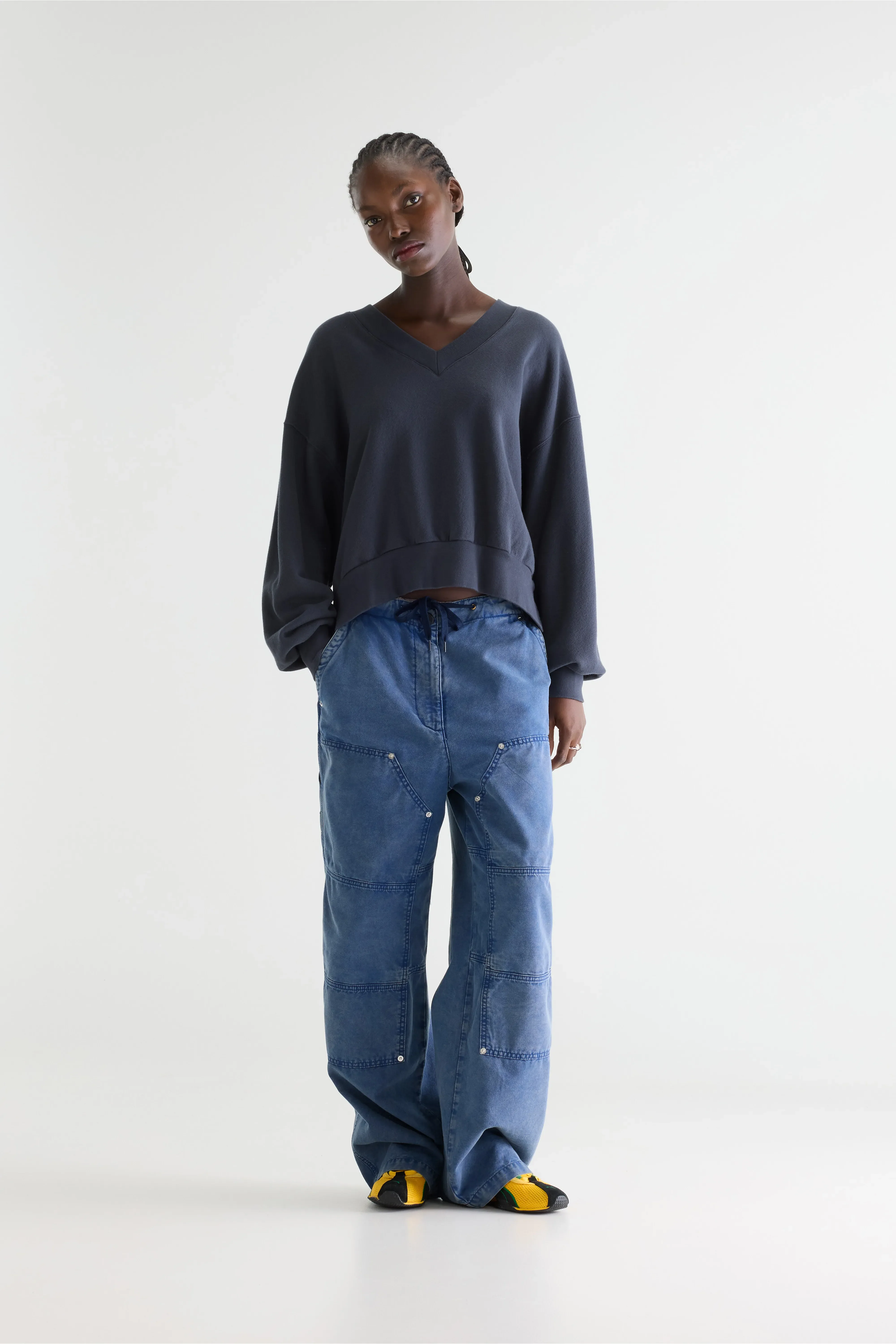 Bellerose Varola v-neck navy sweatshirt (262 / W / NAVY)