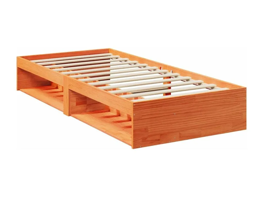 Sofá cama sin colchón estructura Casahandy maciza marrón cera 90x190 cm