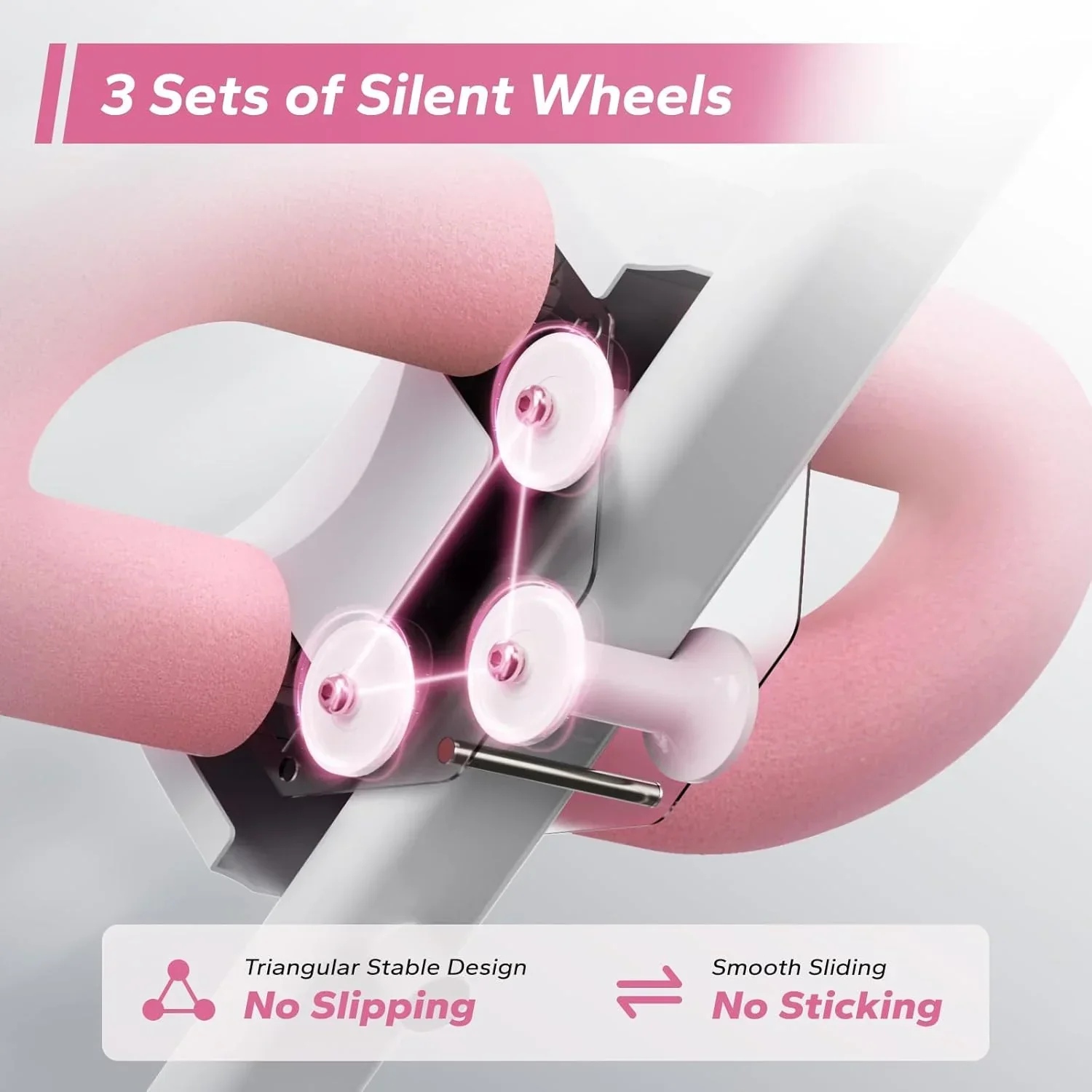 MERACH Adjustable Foldable Ab Trainer With Knee Protection, Pink - MR-2314 - Image 10 MERACH Adjustable Foldable Ab Trainer With Knee Protection, Pink - MR-2314 - Image 10