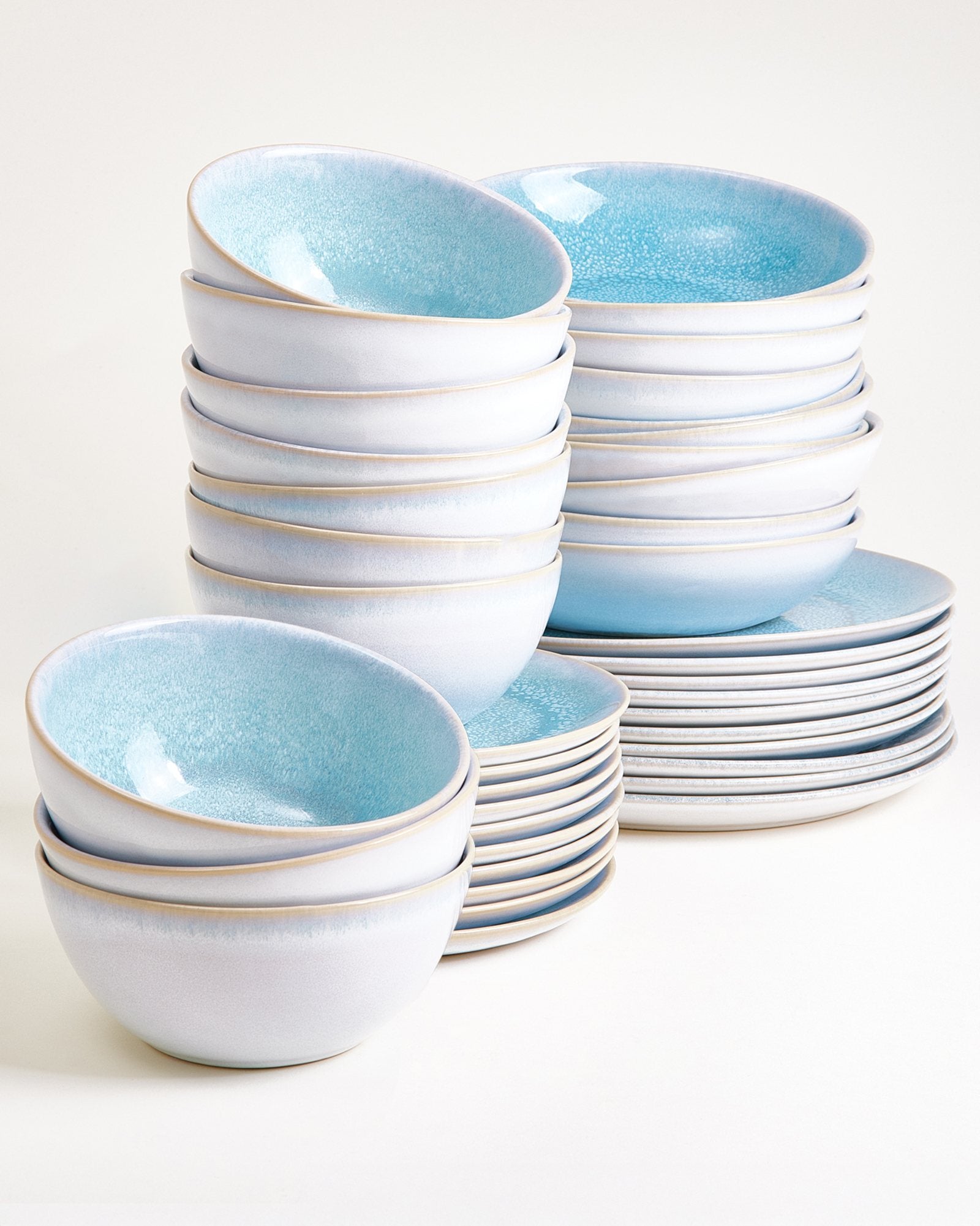 Cordoama Geschirr-Set classic aqua 40-teilig
