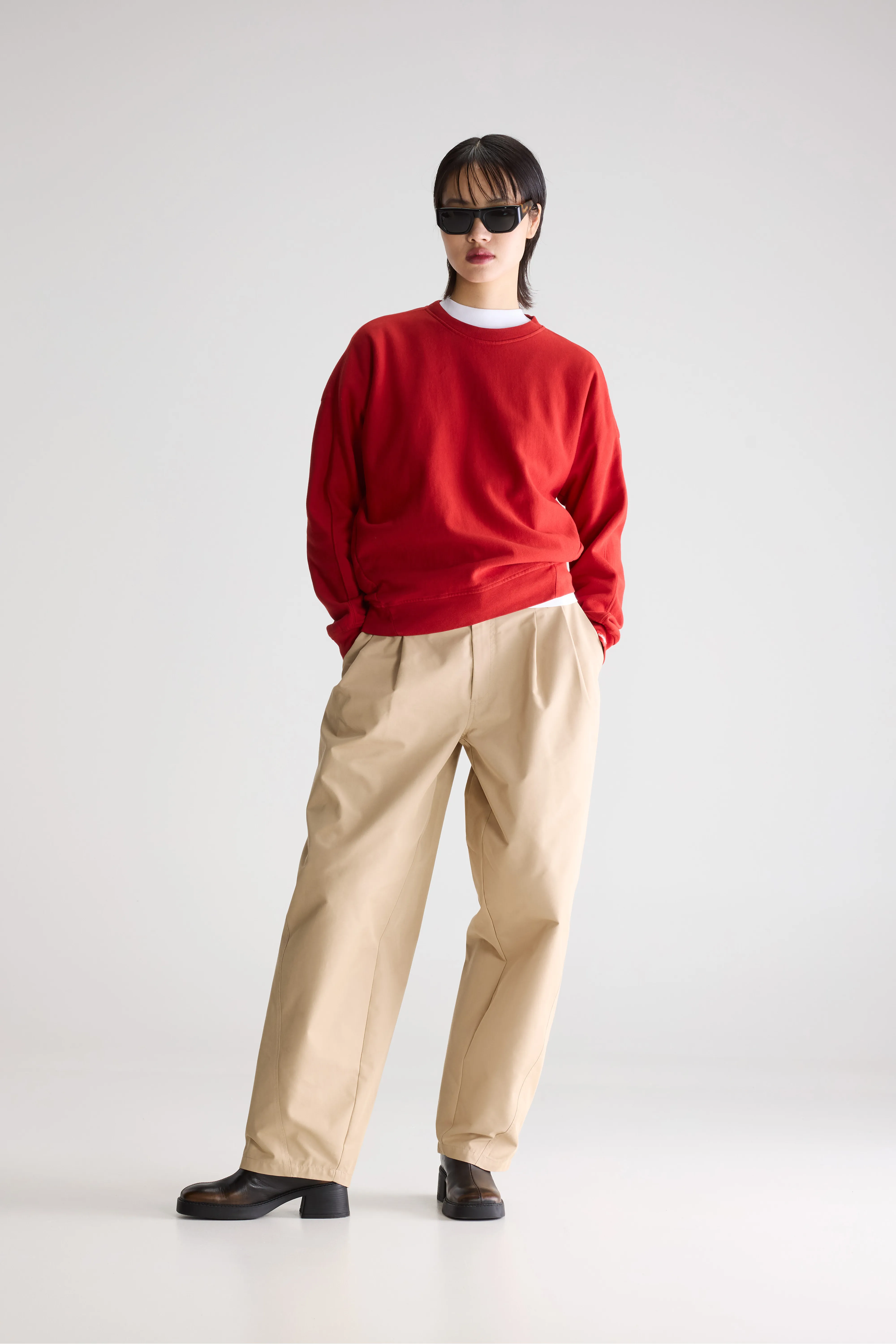 Bellerose Fuego cotton sweatshirt (261 / W / ECARLATE)