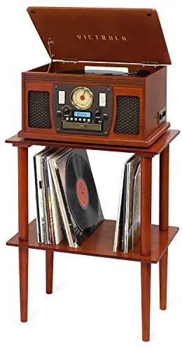 Victrola 8-in-1 Bluetooth Record Player With Built-In Speakers And Wireless Streaming - Image 5 Victrola 8-in-1 Bluetooth Record Player With Built-In Speakers And Wireless Streaming - Image 5
