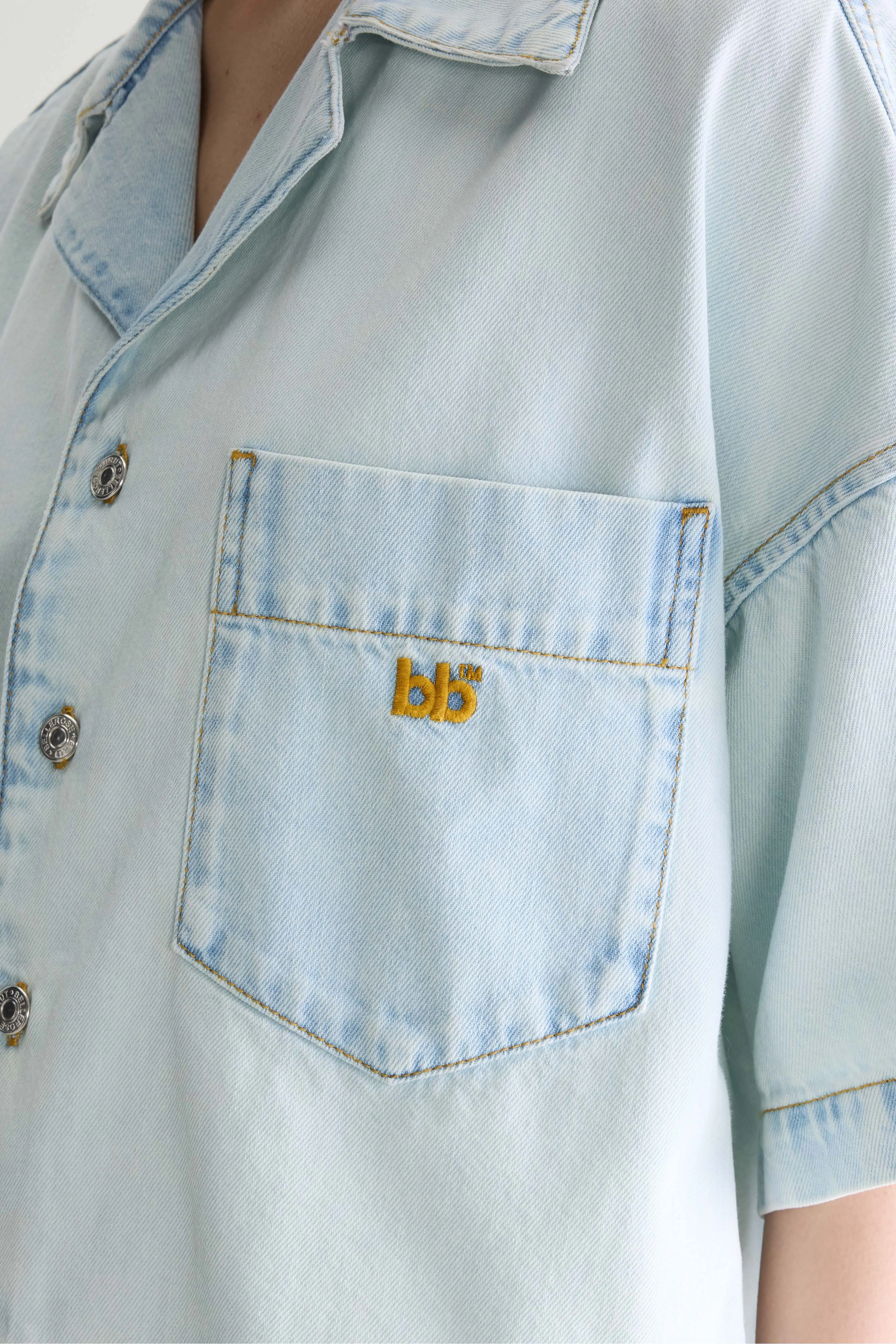 Bellerose Poppa denim shirt (261 / W / ICE BLEACH)