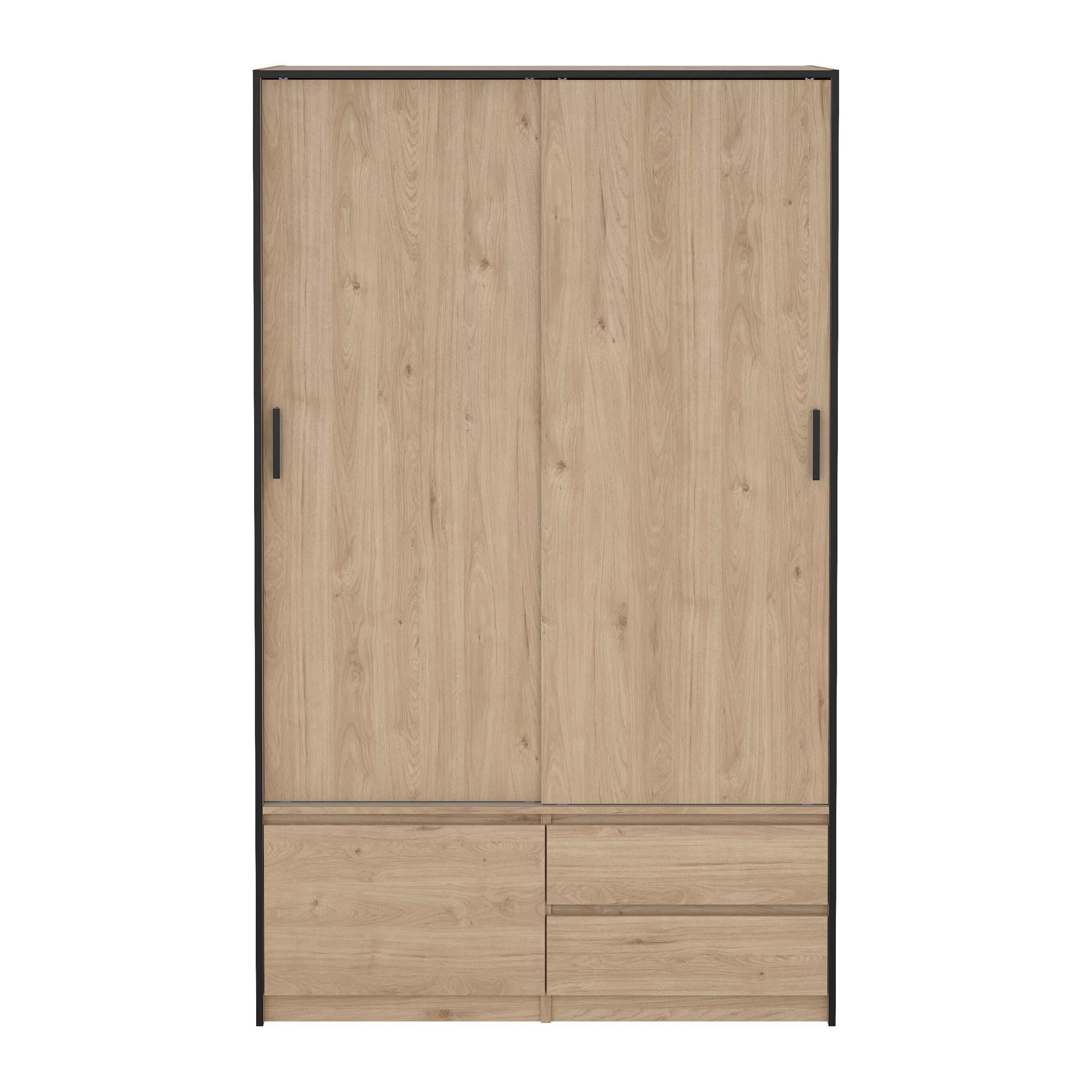 Blokker basic Slim Kledingkast - B 121,2 - Eiken met zwarte lining