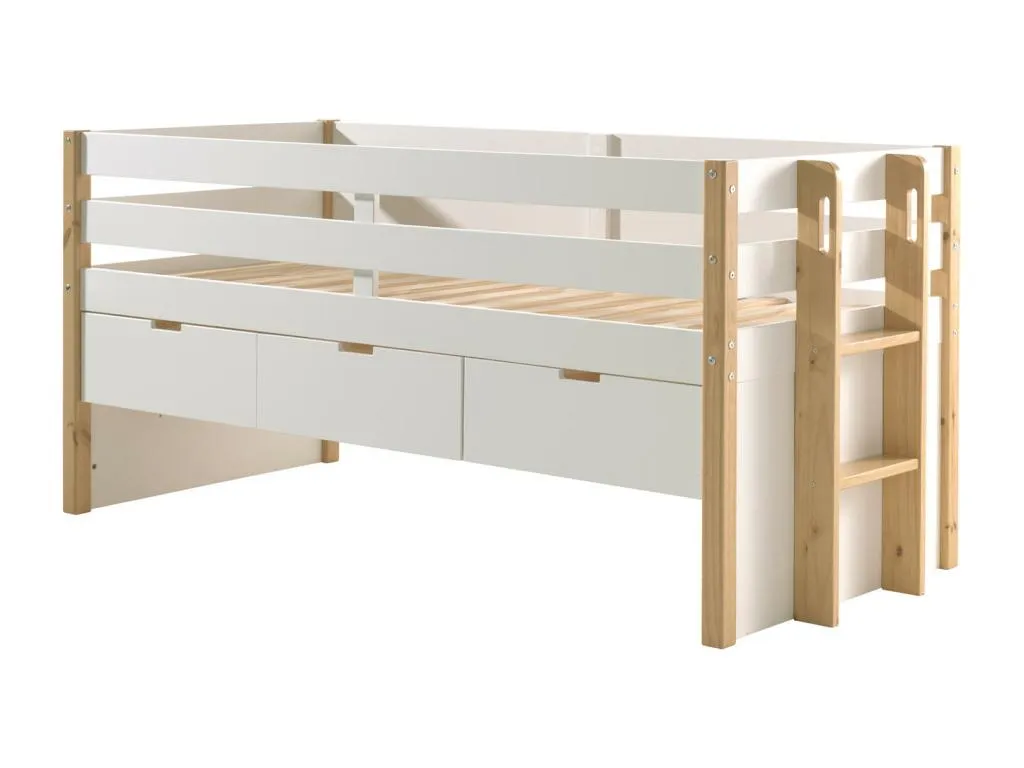 Cama alta Cosinor 98x219x100 beige tyq3454079
