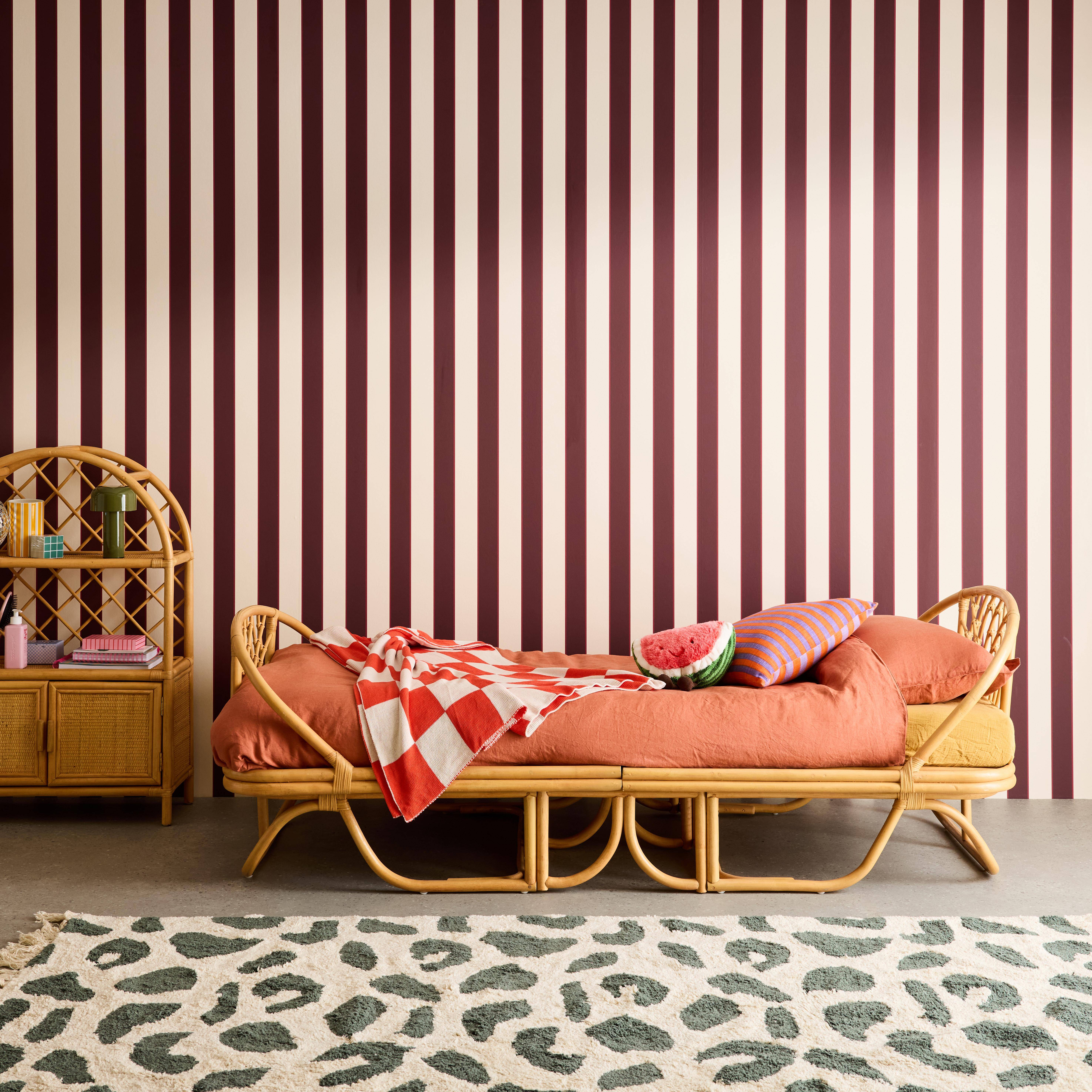 Arlo - Cama infantil exótica de ratán, 190cm