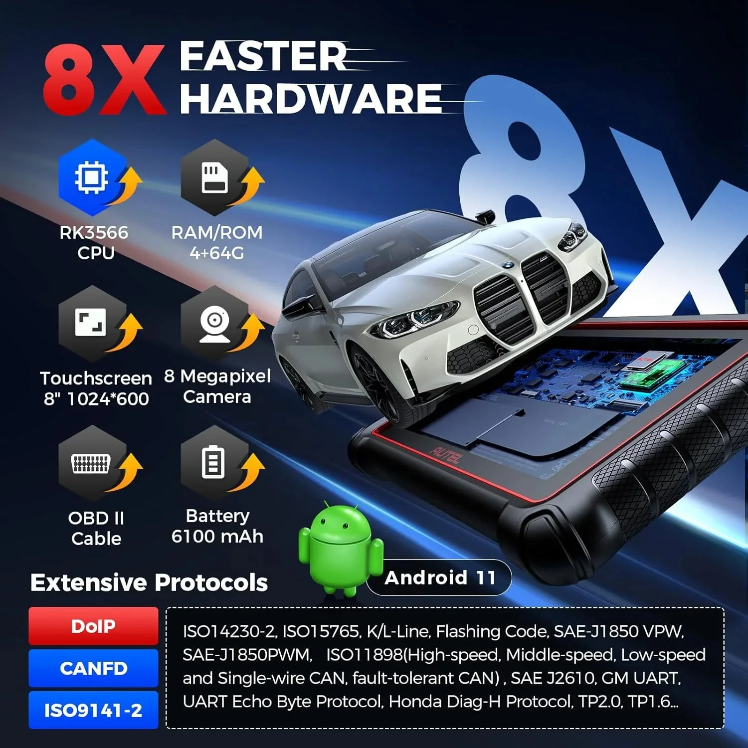 Autel MaxiCOM MK900 Automotive Diagnostic Scan Tool With 40+ Service Functions And Active Tests - MK900 - Image 5 Autel MaxiCOM MK900 Automotive Diagnostic Scan Tool With 40+ Service Functions And Active Tests - MK900 - Image 5