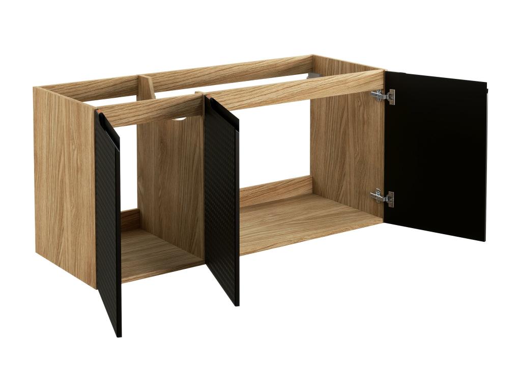 Armario Bajo Lavabos LUXOR CUW120 3D 120x46x57 Negro