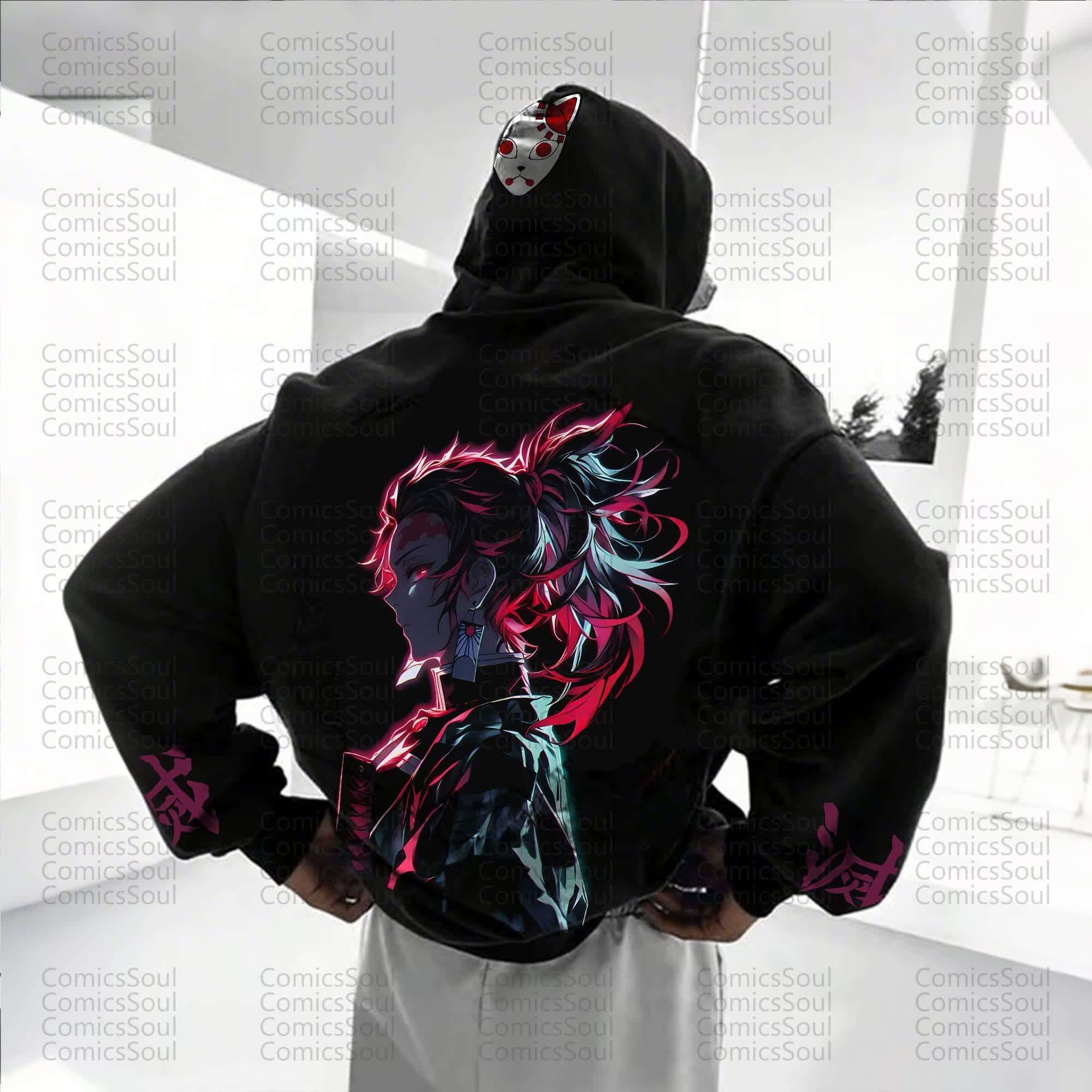 Unisex “Comicssoul” Anime Graphic Streetwear Vintage Hoodie