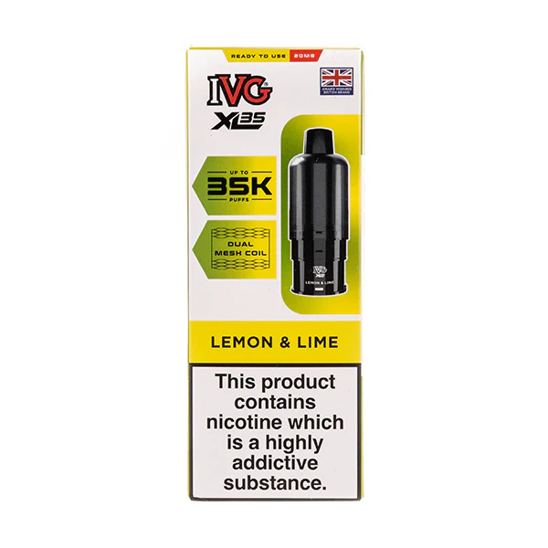 ivg pro lemon and lime Lemon Lime Pro 12 Prefilled Pod + Refill by IVG (Nicotine Free) main image 1