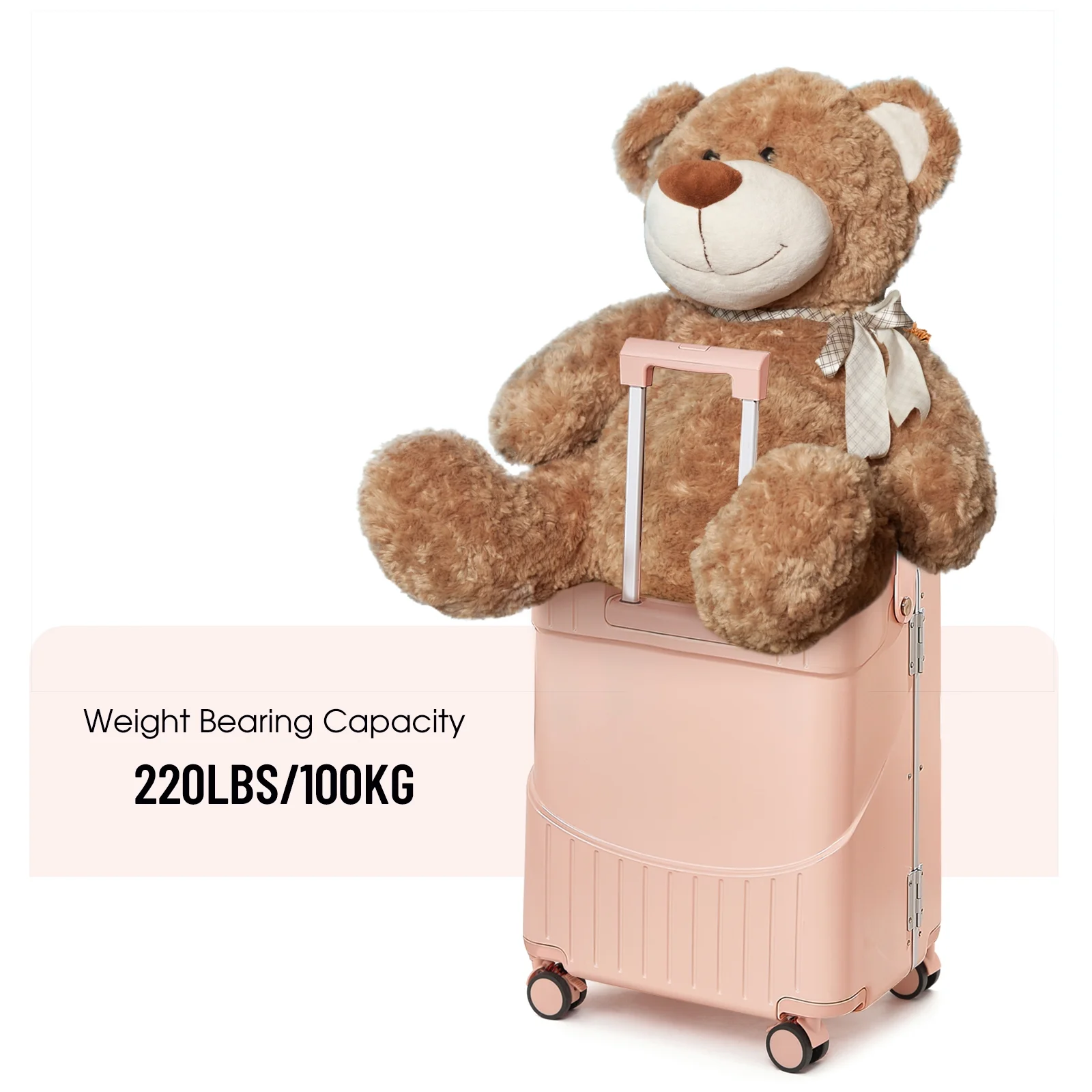22 Inch TSA Lock Luggage with for Kids& Adult,Check in Lockable Spinner Wheels Free Luggage Cover and Safety Seatbelt Travel Suitcase - Image 31