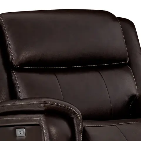 Lumbar Support arcalounger Bryson Leather Recliner image of inside back