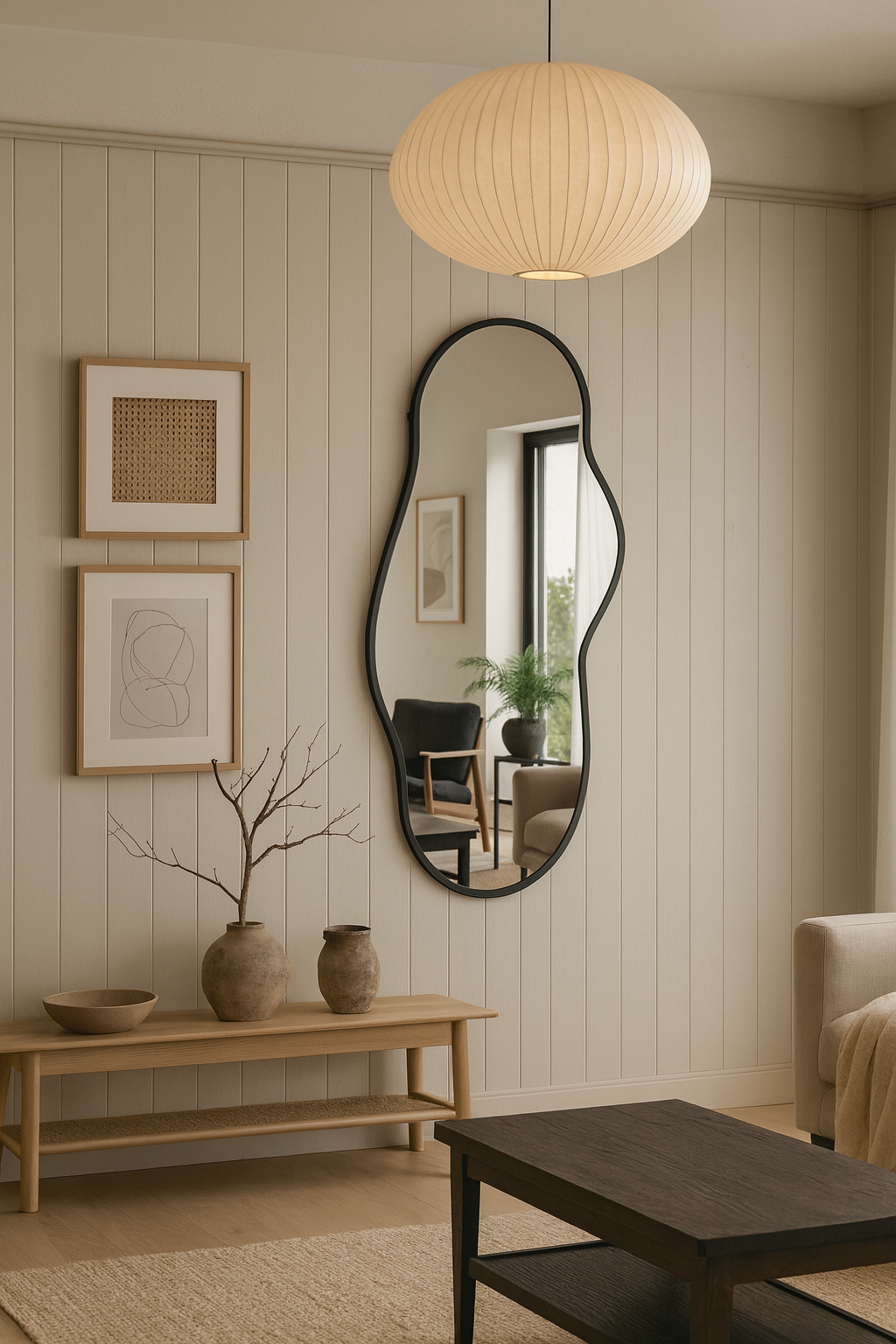 LOFT42 Spiegel Amboeba Zwart