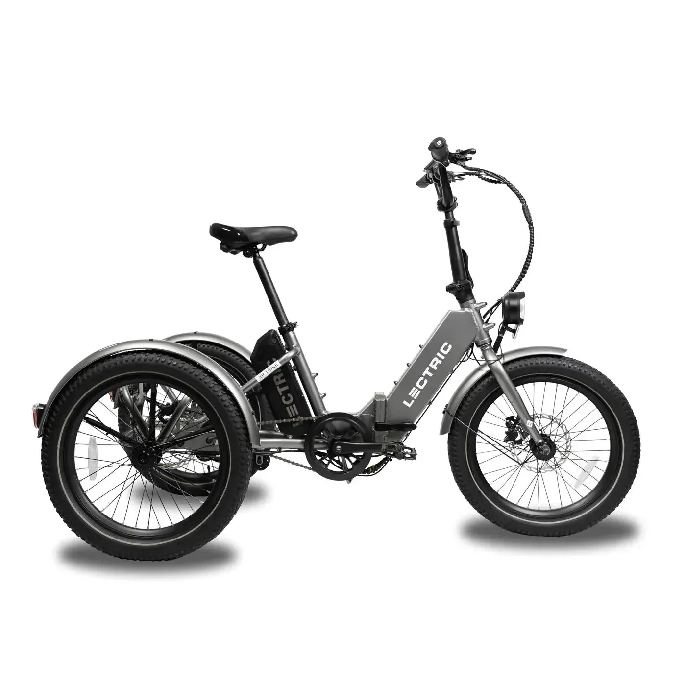 Lectric XP Trike Adult Folding 3-Wheel Electric Tricycle, Graphite, 500W, 20in x 4in Tires - XP Trike - Image 2 Lectric XP Trike Adult Folding 3-Wheel Electric Tricycle, Graphite, 500W, 20in x 4in Tires - XP Trike - Image 2