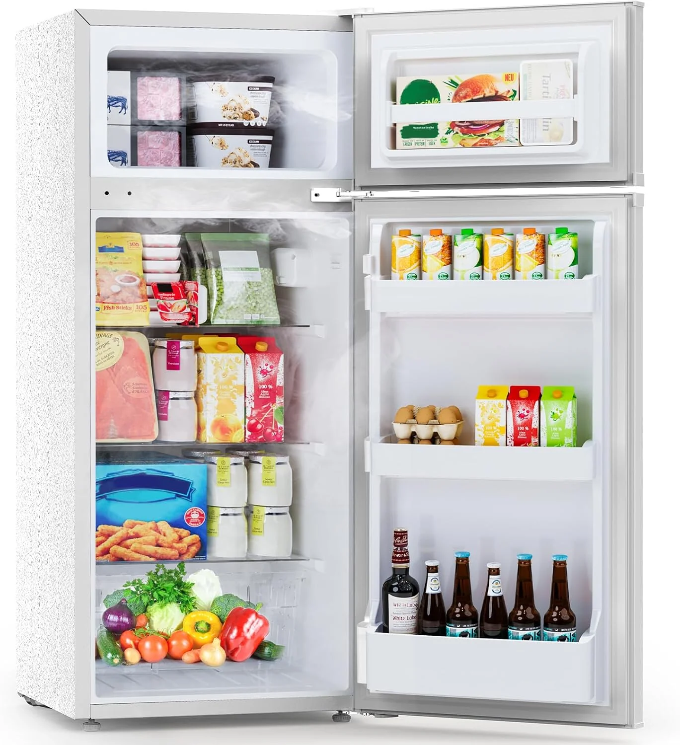 4.5 Cu.Ft Mini Fridge with Freezer 2 Door Compact Refrigerator Small Fridge