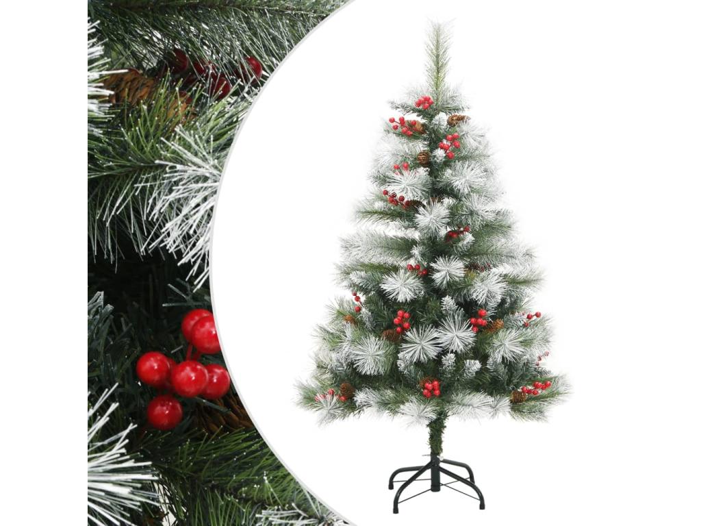 Árbol de Navidad artificial con piñas y bayas 150 cm