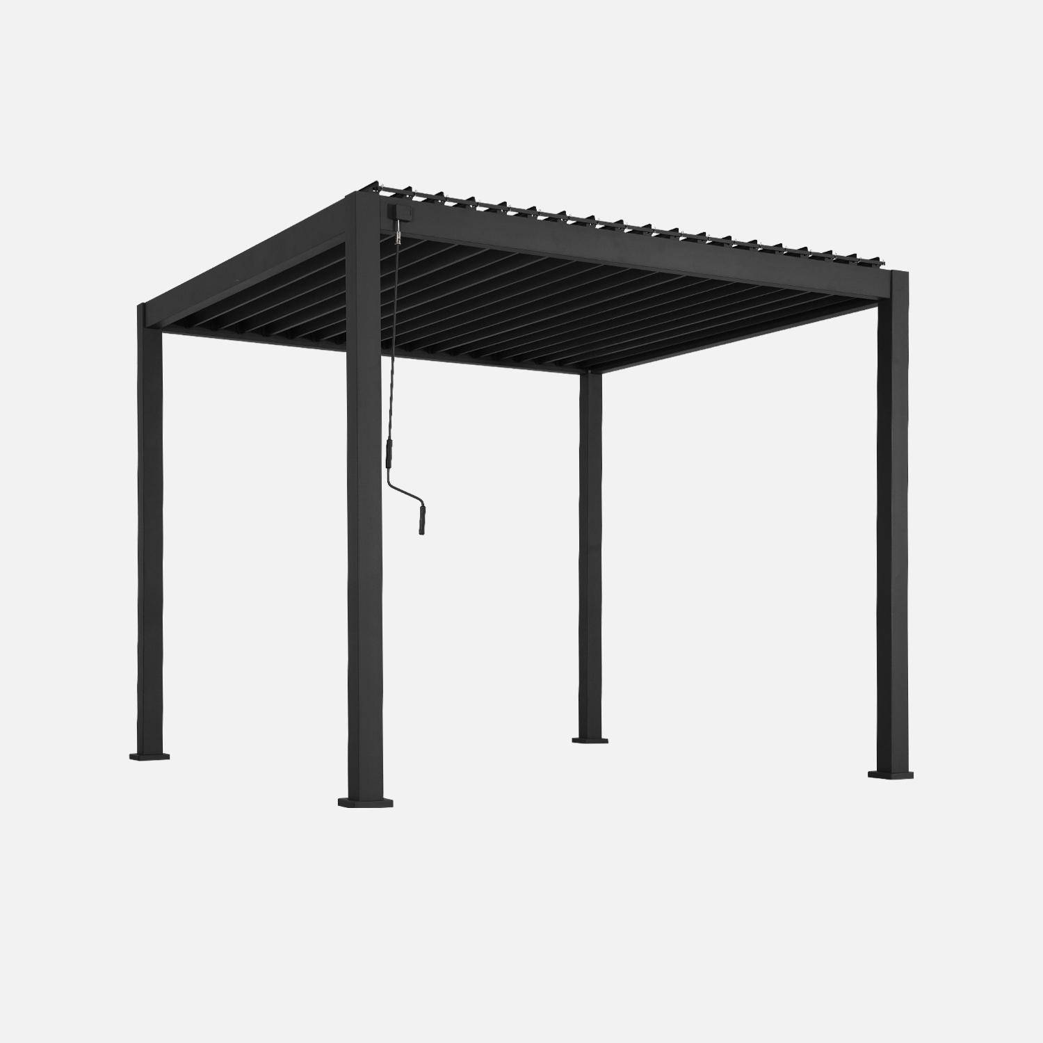 Triomphe 3x3m - Pérgola bioclimática 3x3m de aluminio con lamas orientables