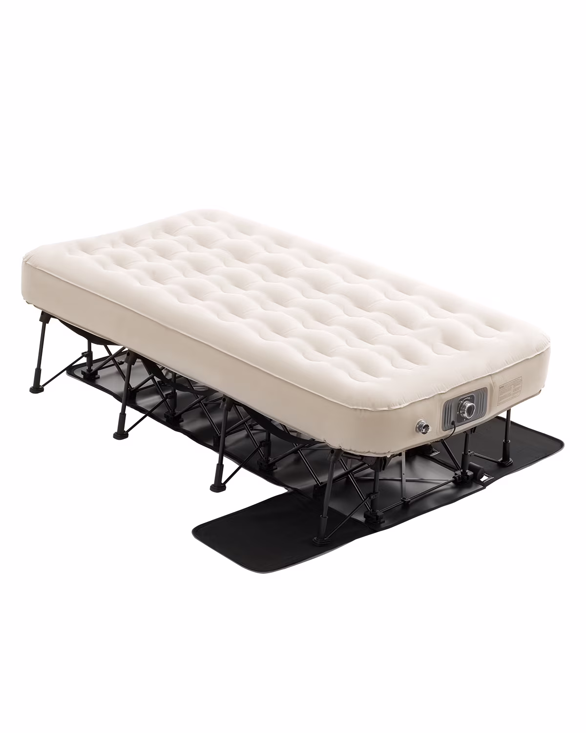 VEVOR Air Mattress with Frame, Inflatable 1 Person Camping Cot with Built-in Pump, Portable Folding Air Beds Supports 300 lbs, Blow Up Anywhere Bed for Guests Camping Travel Indoor & Outdoor Use