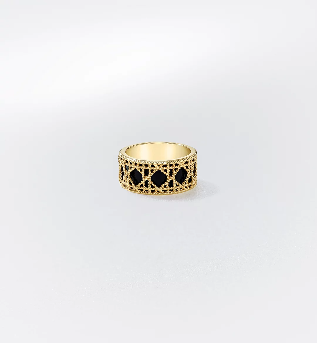 Replicate My Dior Ring Yellow Gold and Black Lacquer(1:1 replica) - Original Replica Club