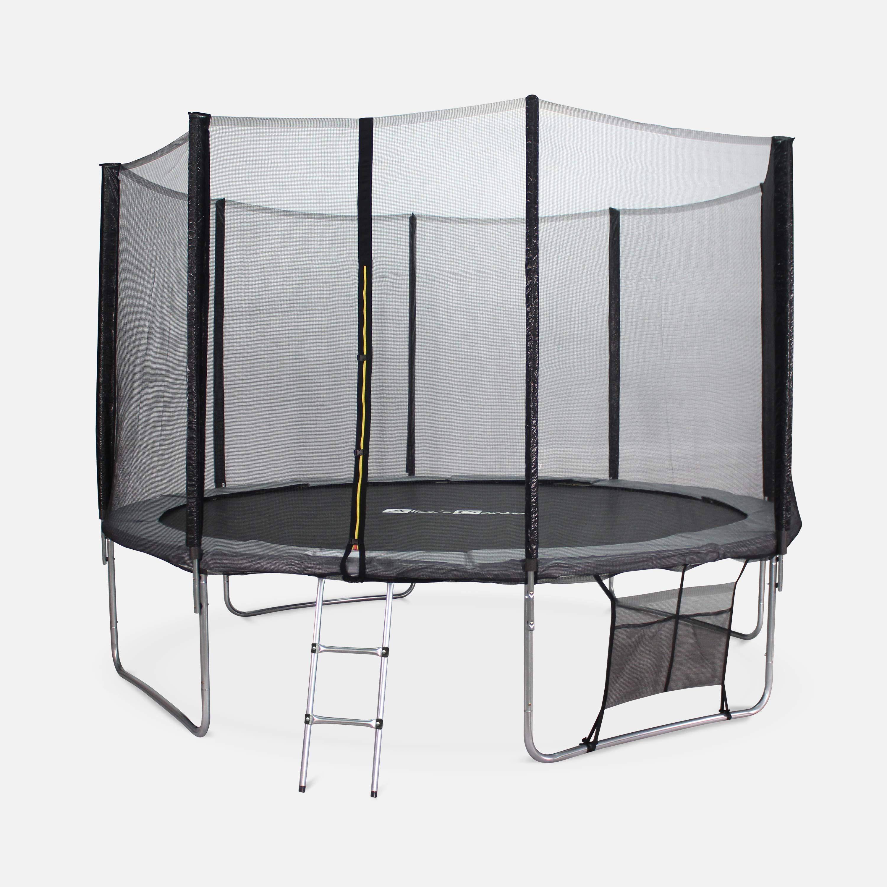 Saturne XXL - Cama elástica 370cm con pack de accesorios