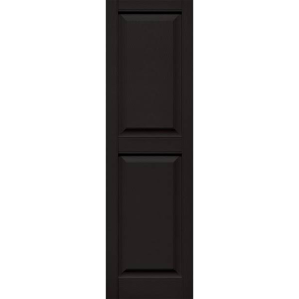 Vantage 2-Pack 14.938-in W x 51-in H Black Raised Panel Exterior Shutters | V4731443002