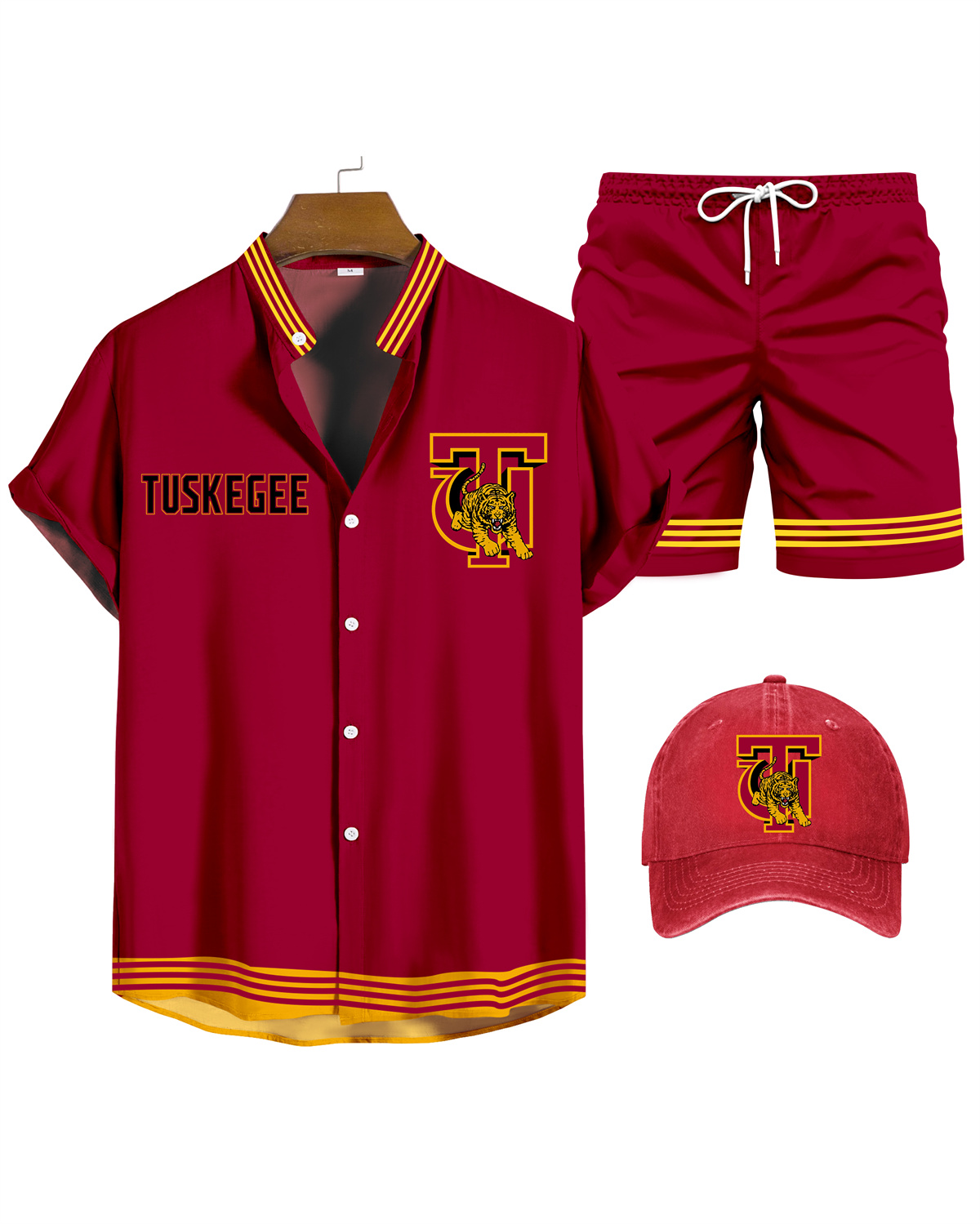 Tuskegee University Shirt Three-Piece Set 073