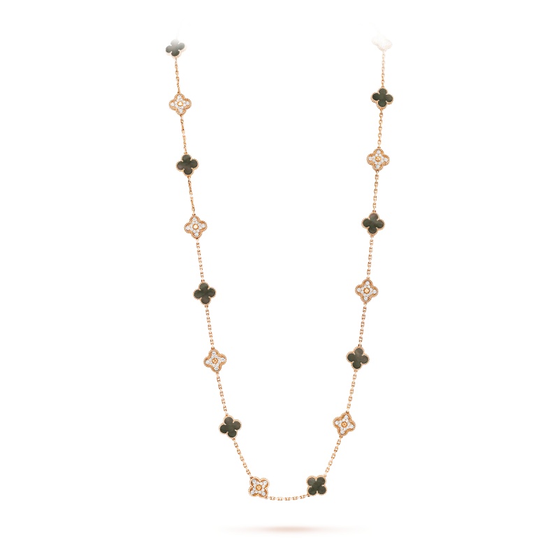 Replicate Vintage Alhambra long necklace, 20 motifs(1:1 replica) - Original Replica Club