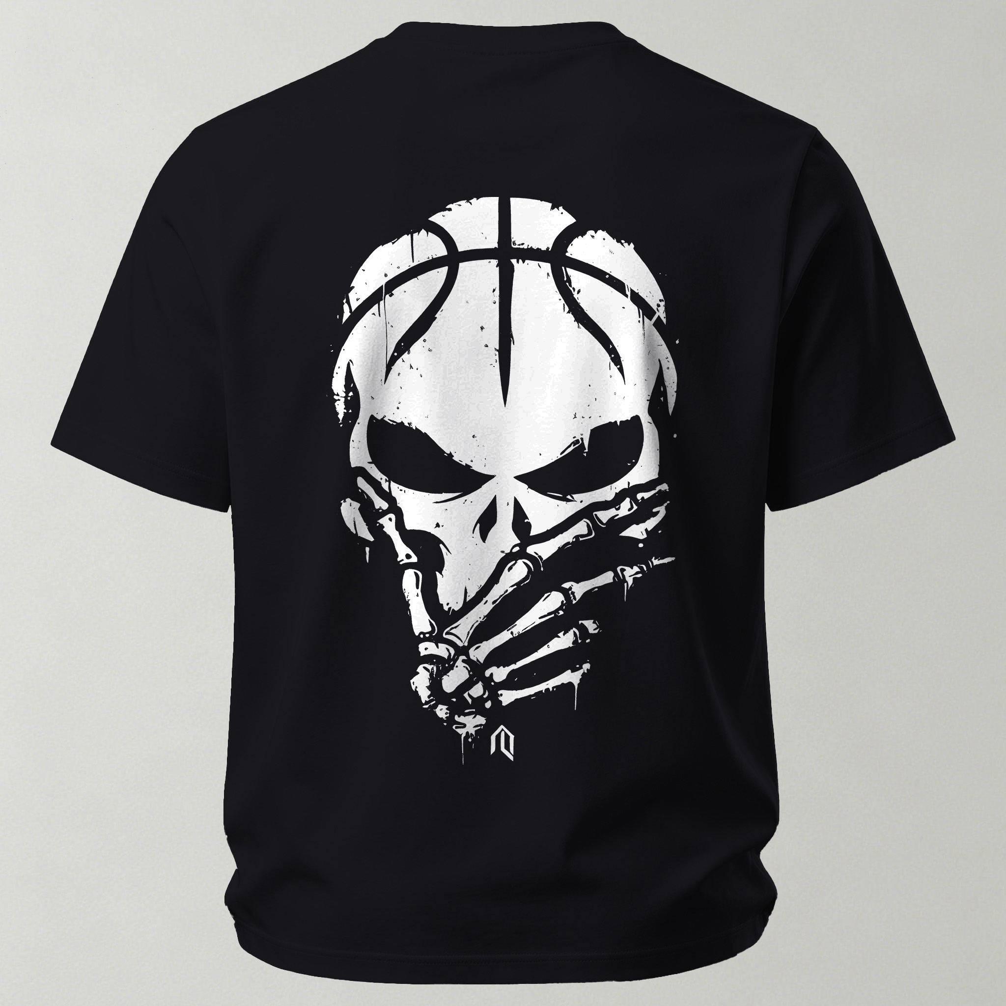 Basketball Hoop Culture Skull Printed Unisex Oversized T-shirt