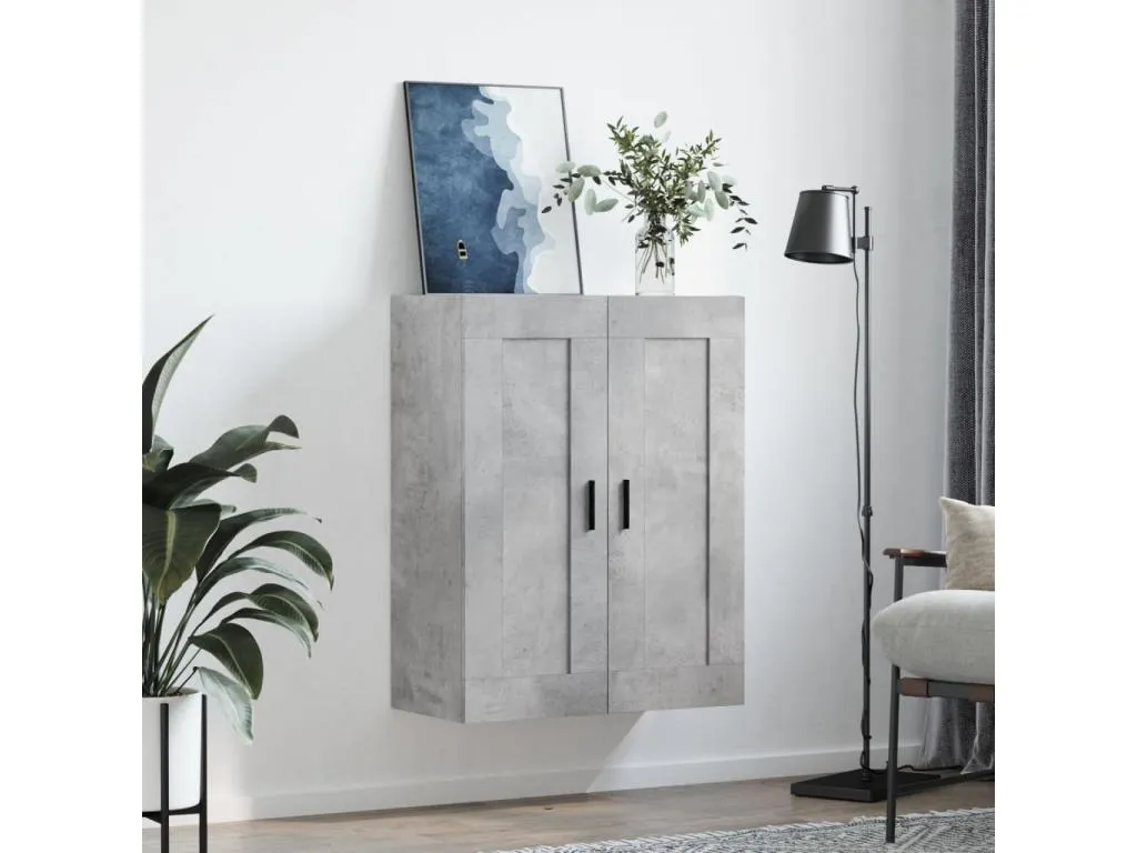 Armario de pared Mueblesclasic ingeniería gris hormigón 69.5x34x90 cm