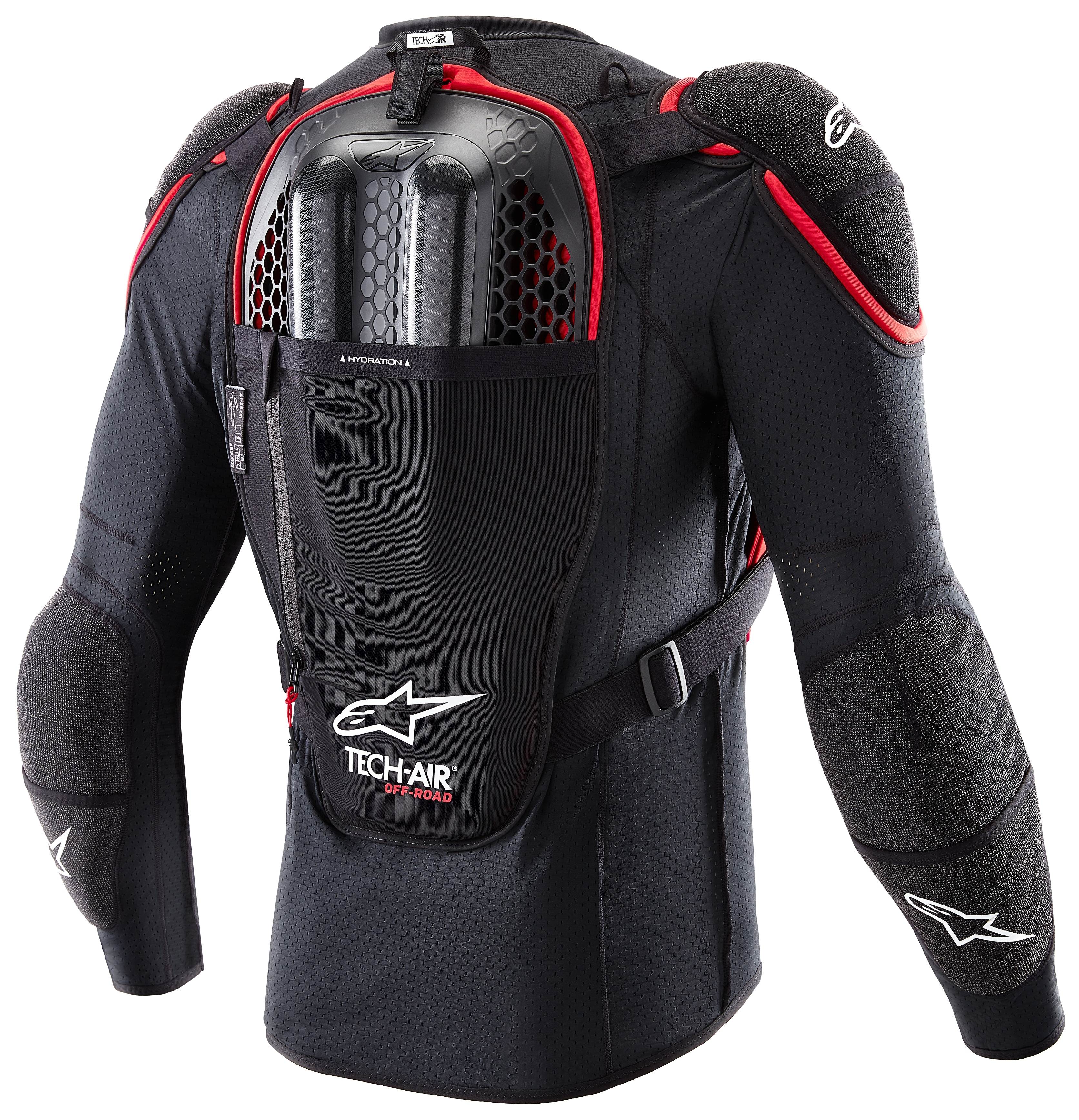 SportsBikeShop Alpinestars Tech-Air Off-Road Airbag System Black/Red / XL [Blemished - Very Good]