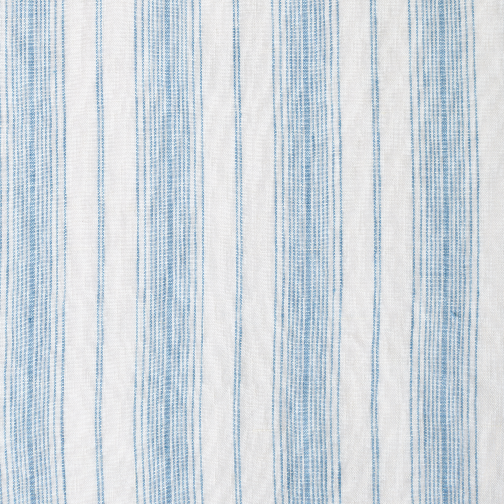 Torchon en lin lavé - Rayures Toile Bleu Primaire