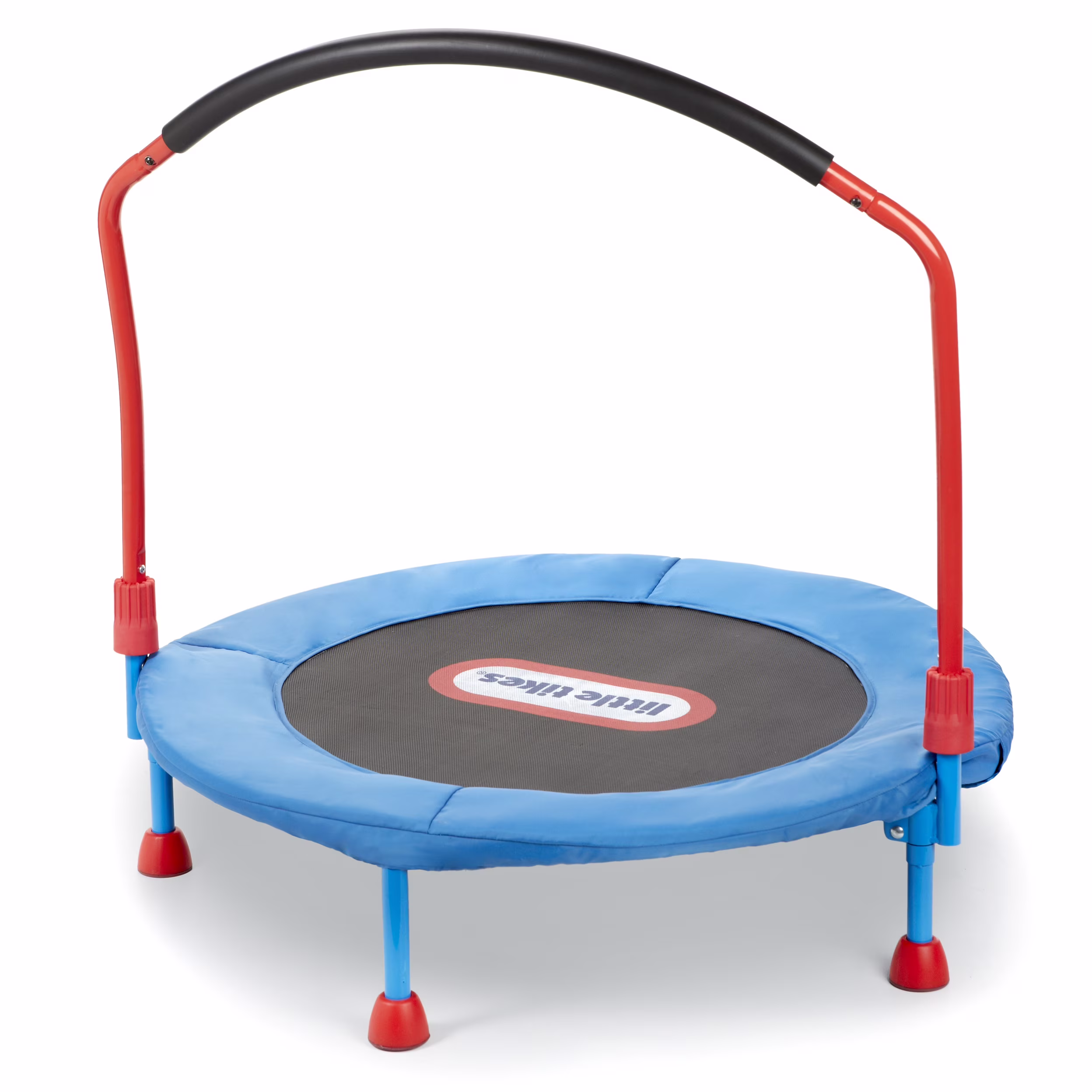 Little Tikes Easy Store 3 - Foot Trampoline, with Hand Rail, Blue